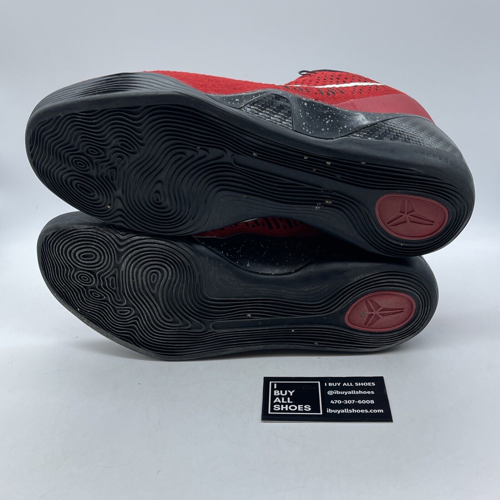 Size 12 - Nike Kobe 9 Elite Low University Red Black Suede (639045-600)