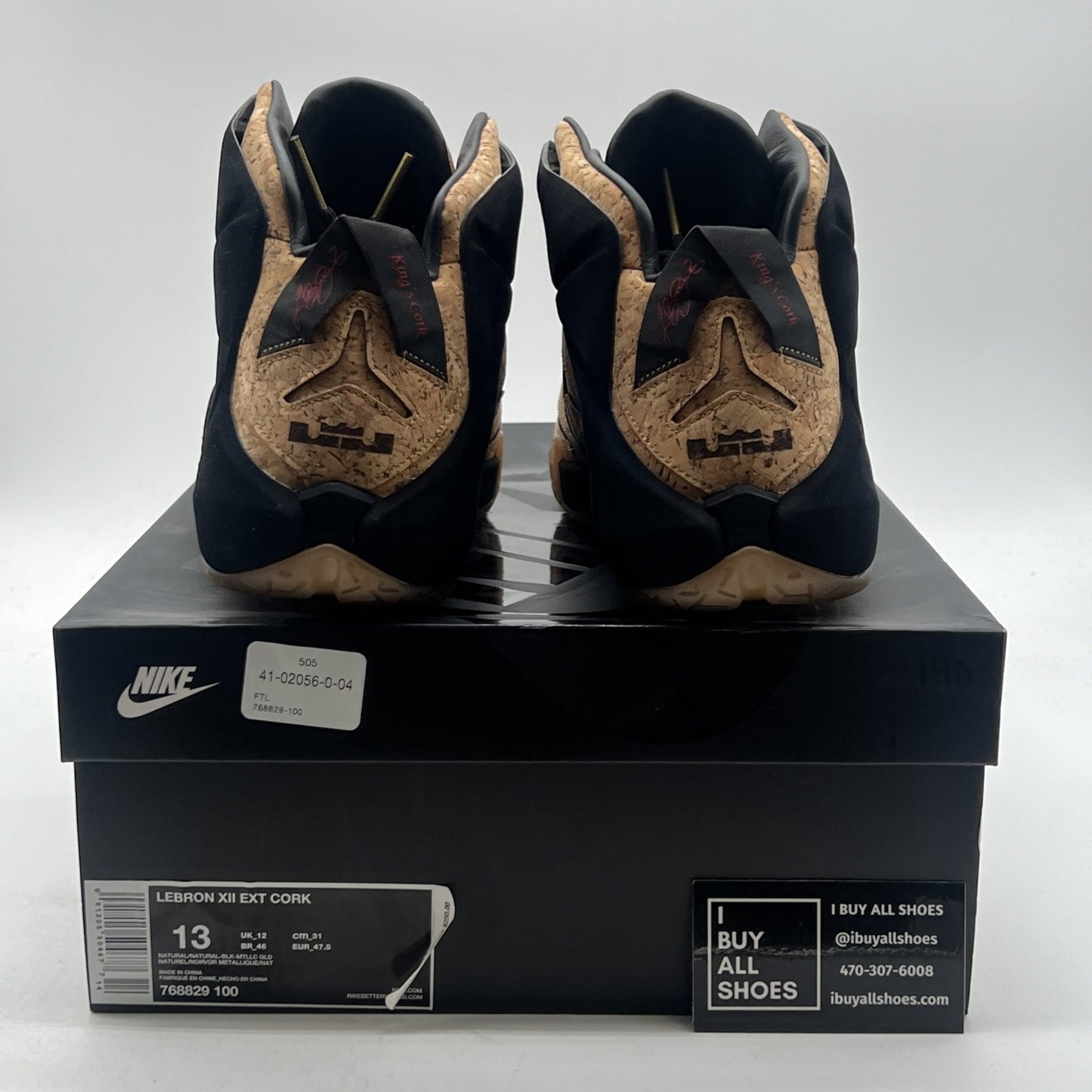 Size 13 - Nike LeBron 12 EXT Cork (768829-100)