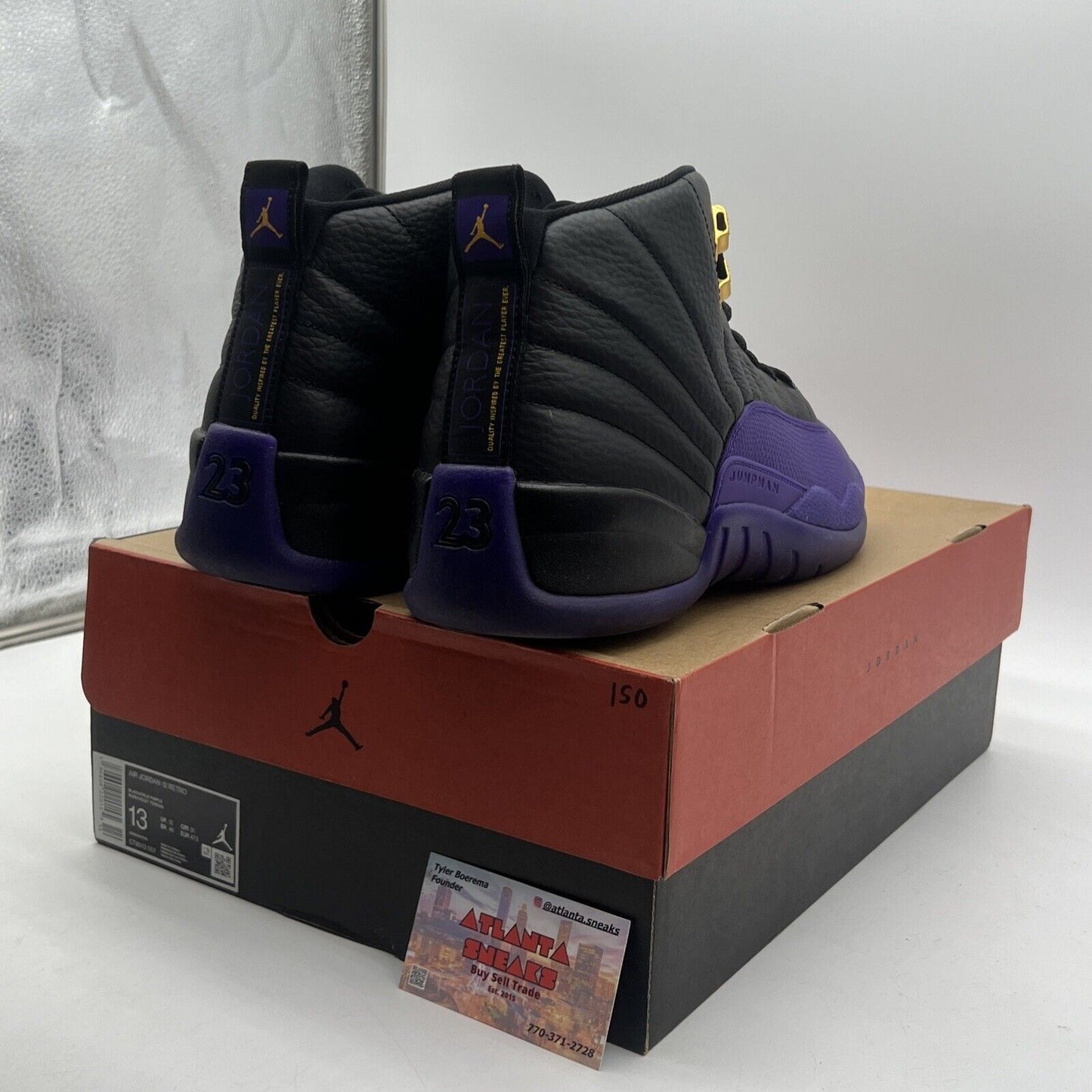 Size 13 - Jordan 12 Retro Mid Field Purple Black Leather (CT8013-057)