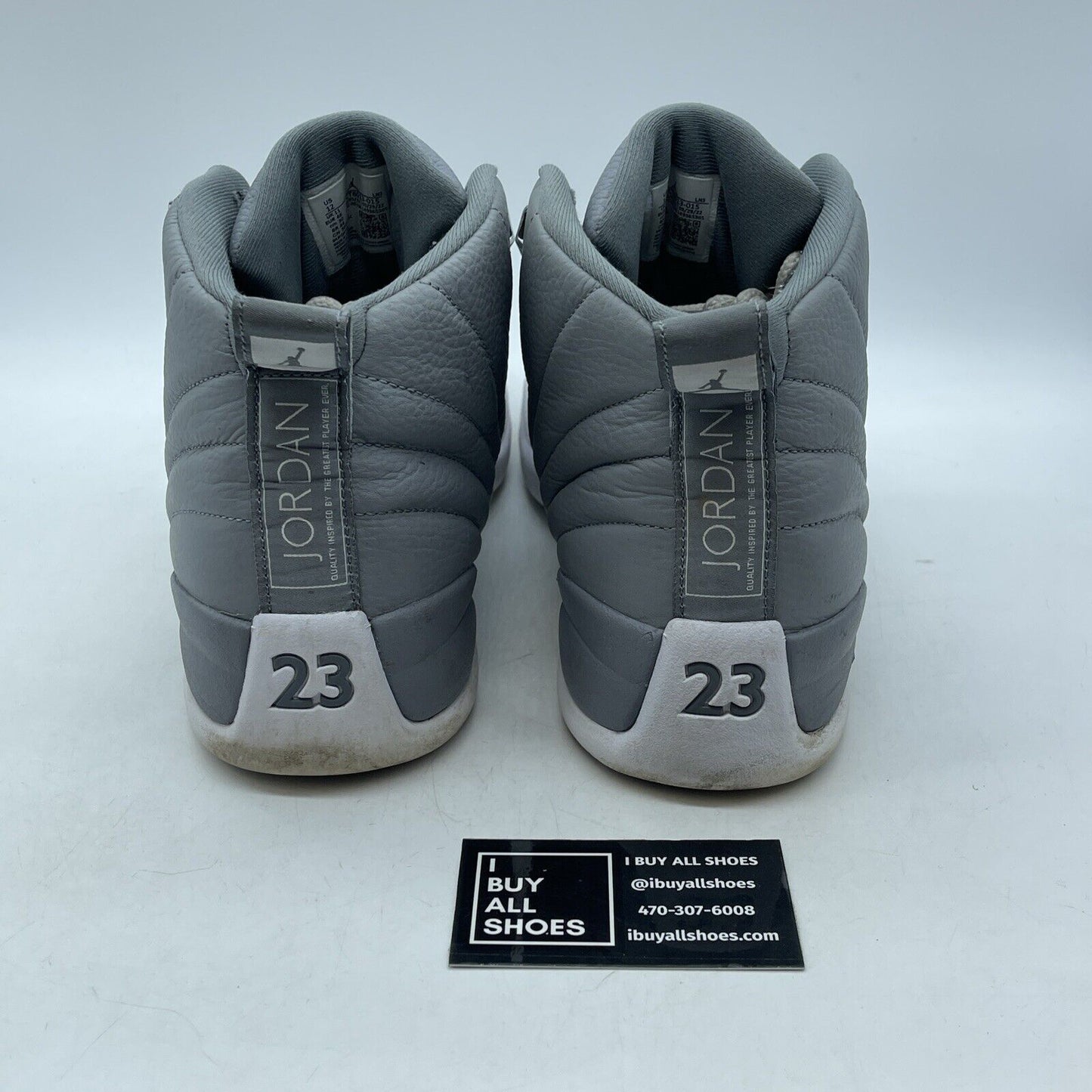 Size 12 - Jordan 12 Stealth 2022 Grey White Leather (CT8013-015)