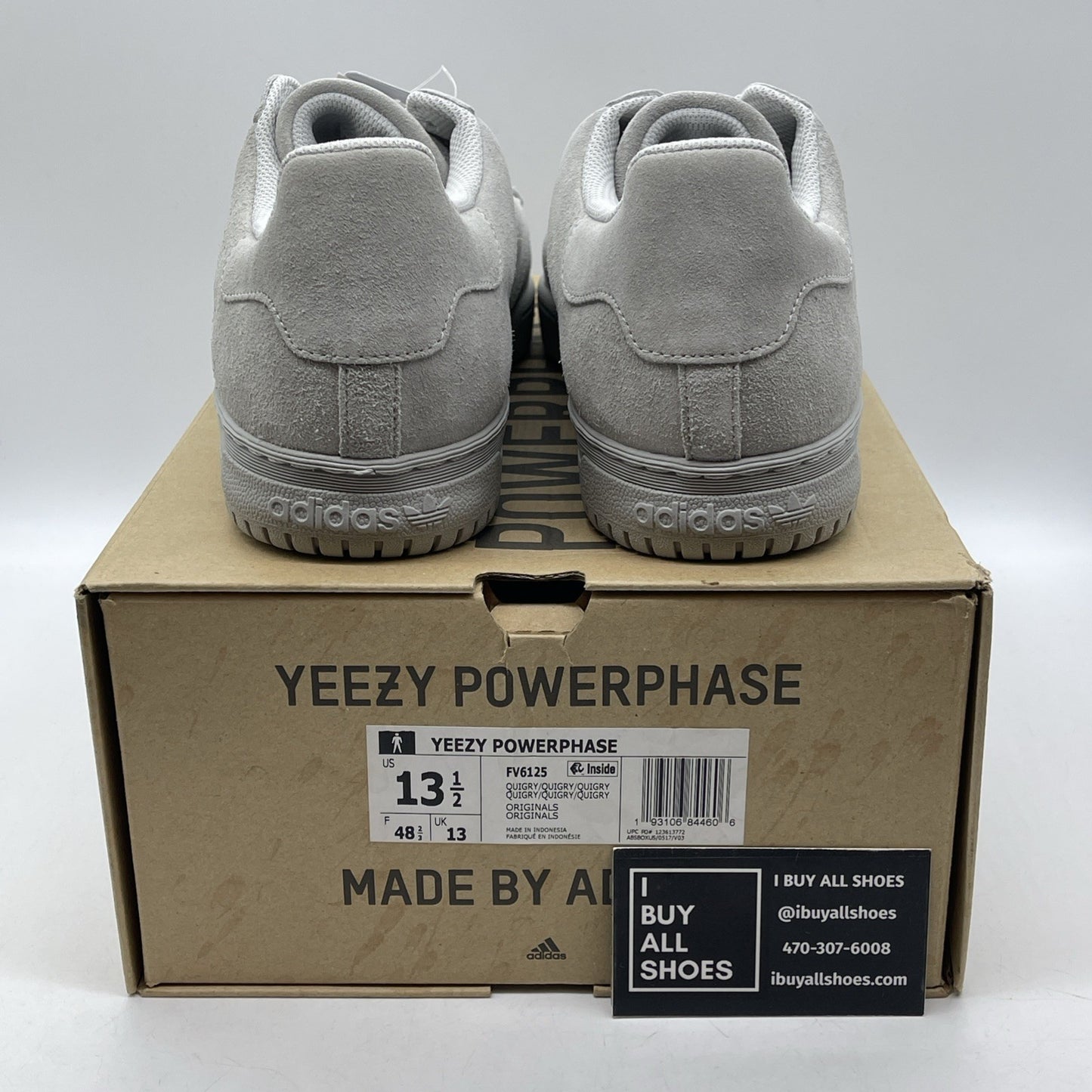 Size 13.5 - adidas Yeezy PowerPhase Quiet Grey Suede (FV6125)