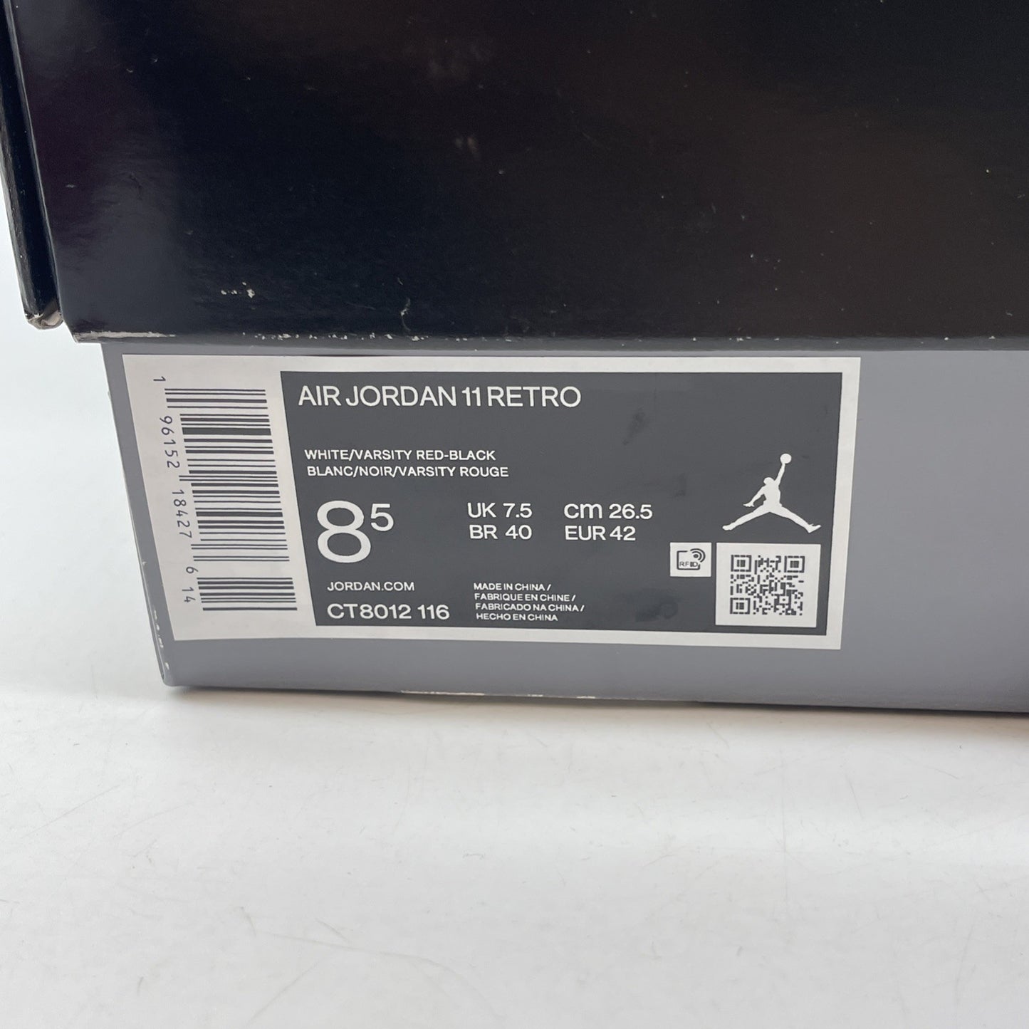 Size 8.5 - Jordan 11 Retro High Cherry White Leather (CT8012-116)