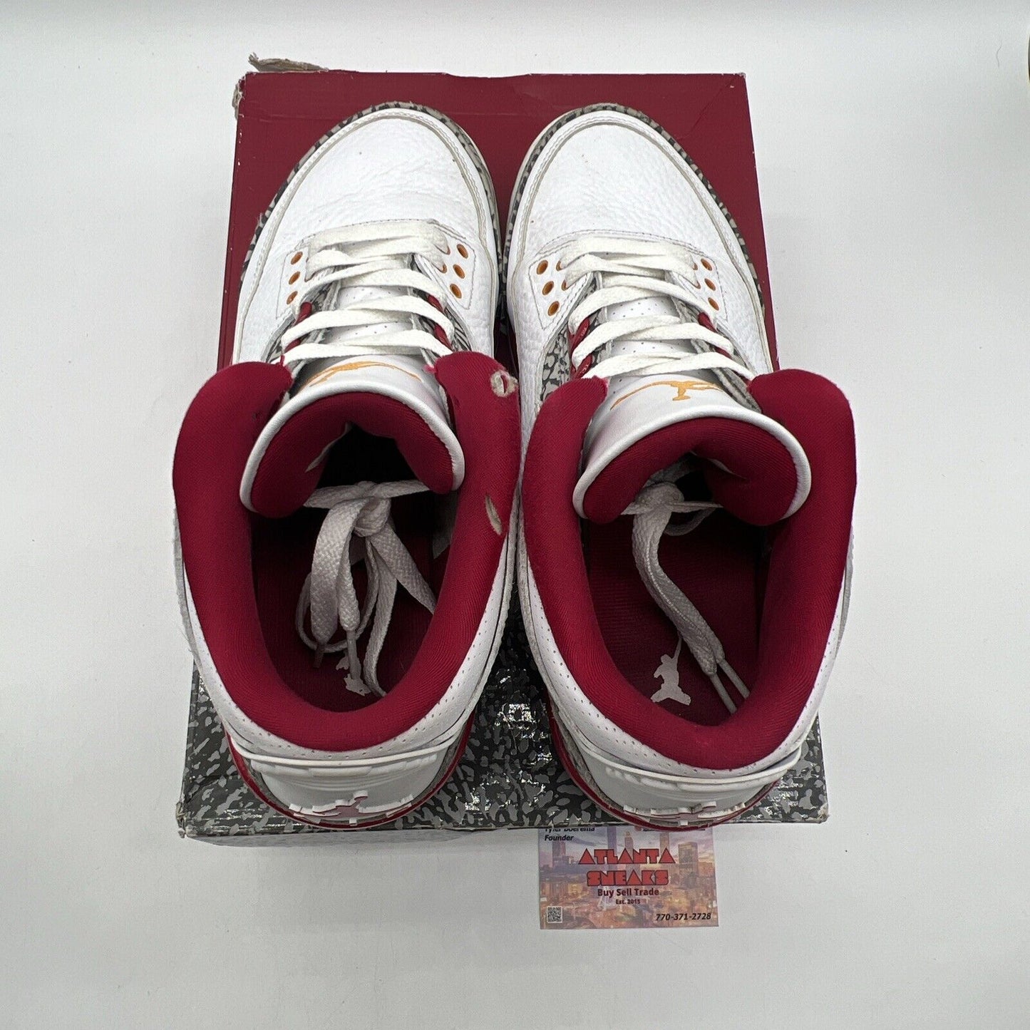 Size 9 - Jordan 3 Retro Mid Cardinal Red White Grey Black Leather (CT8532-126)