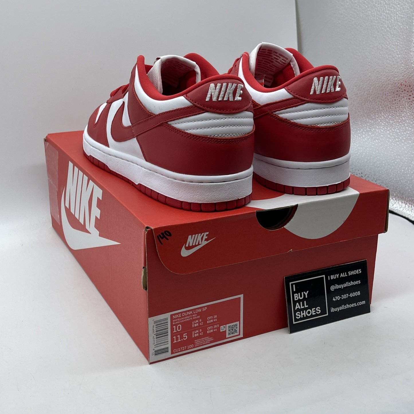 Size 10 - Nike Dunk Retro SP 2020 Low St. John's Red White Leather (CU1727-100)