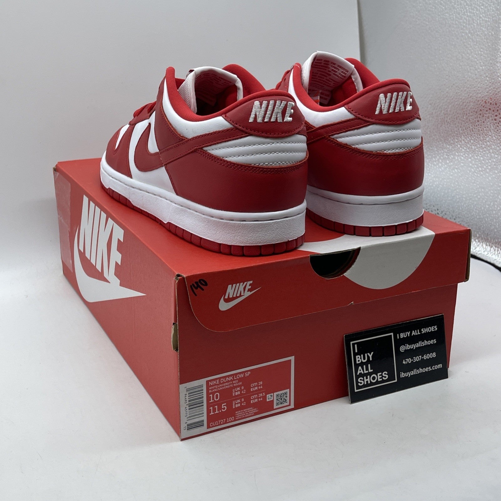 Size 10 - Nike Dunk Retro SP 2020 Low St. John's Red White Leather (CU1727-100)