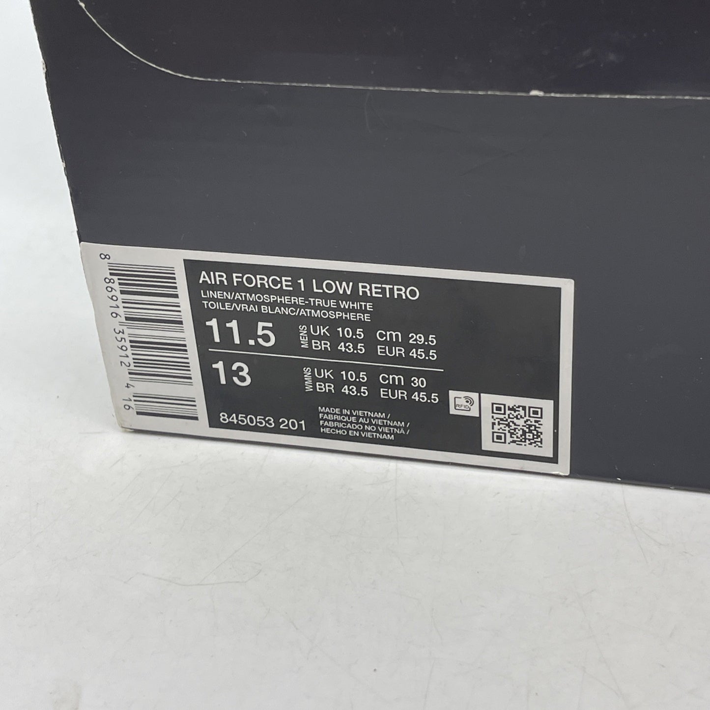 Size 11.5 - Nike Air Force 1 Retro 2016 Kith Exclusive Low Linen (845053-201)