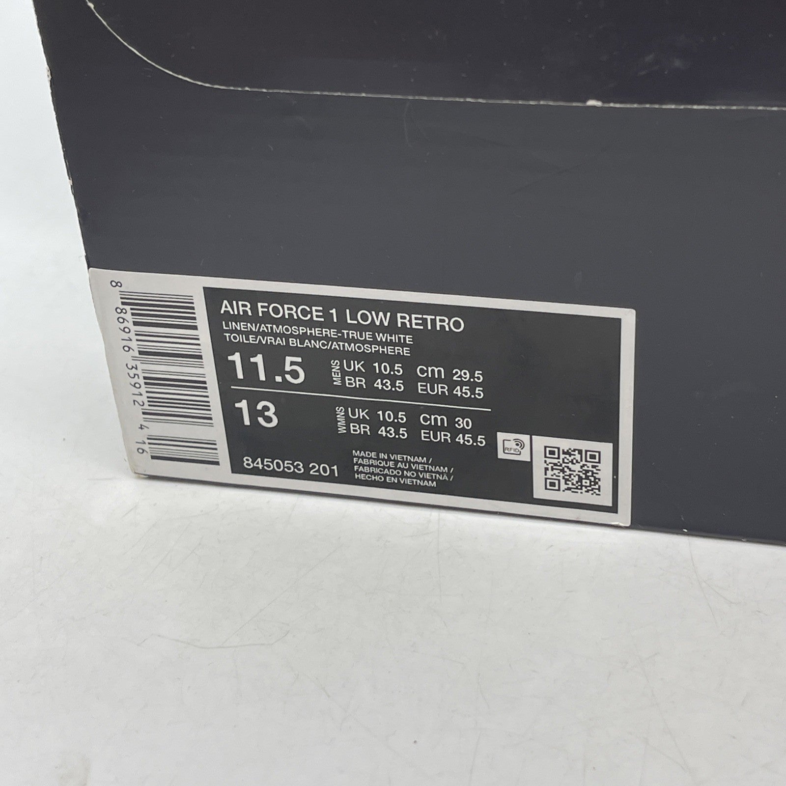 Size 11.5 - Nike Air Force 1 Retro 2016 Kith Exclusive Low Linen (845053-201)
