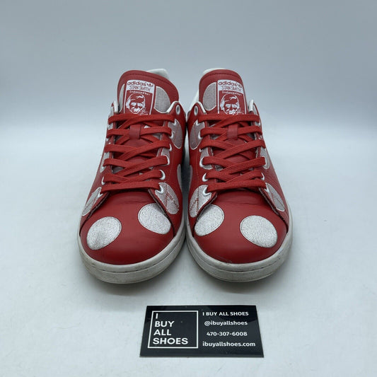 Size 10 - adidas Pharrell Williams x Stan Smith Red White Suede Leather (B25399)