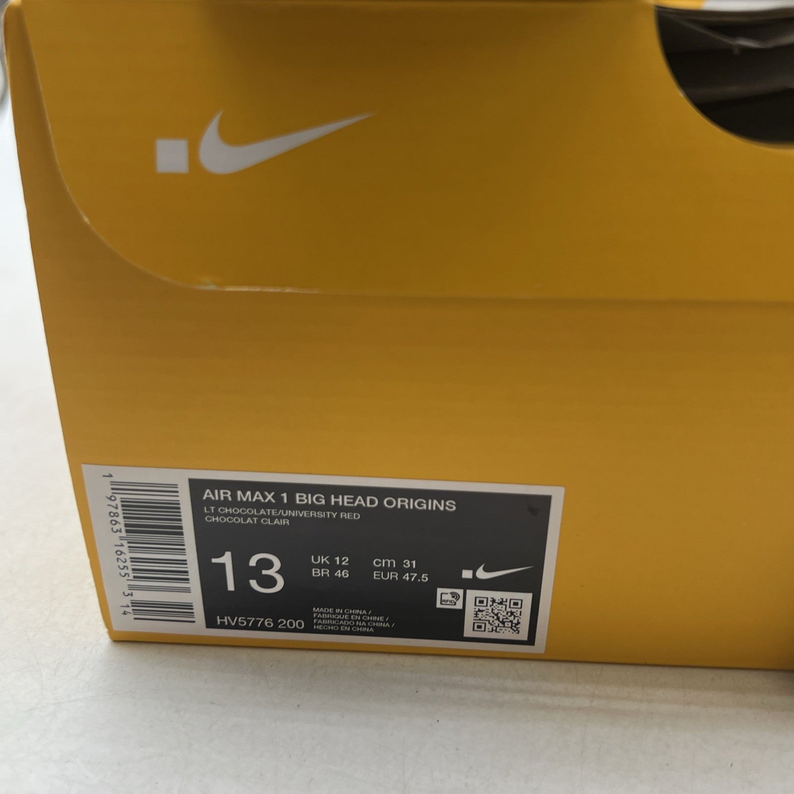 Size 13 - Nike Air Max 1 Low Poly - Big Head Origins (HV5776-200)