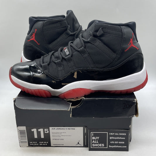 Size 11.5 - Air Jordan 11 Retro Bred 2012 (378037-010)