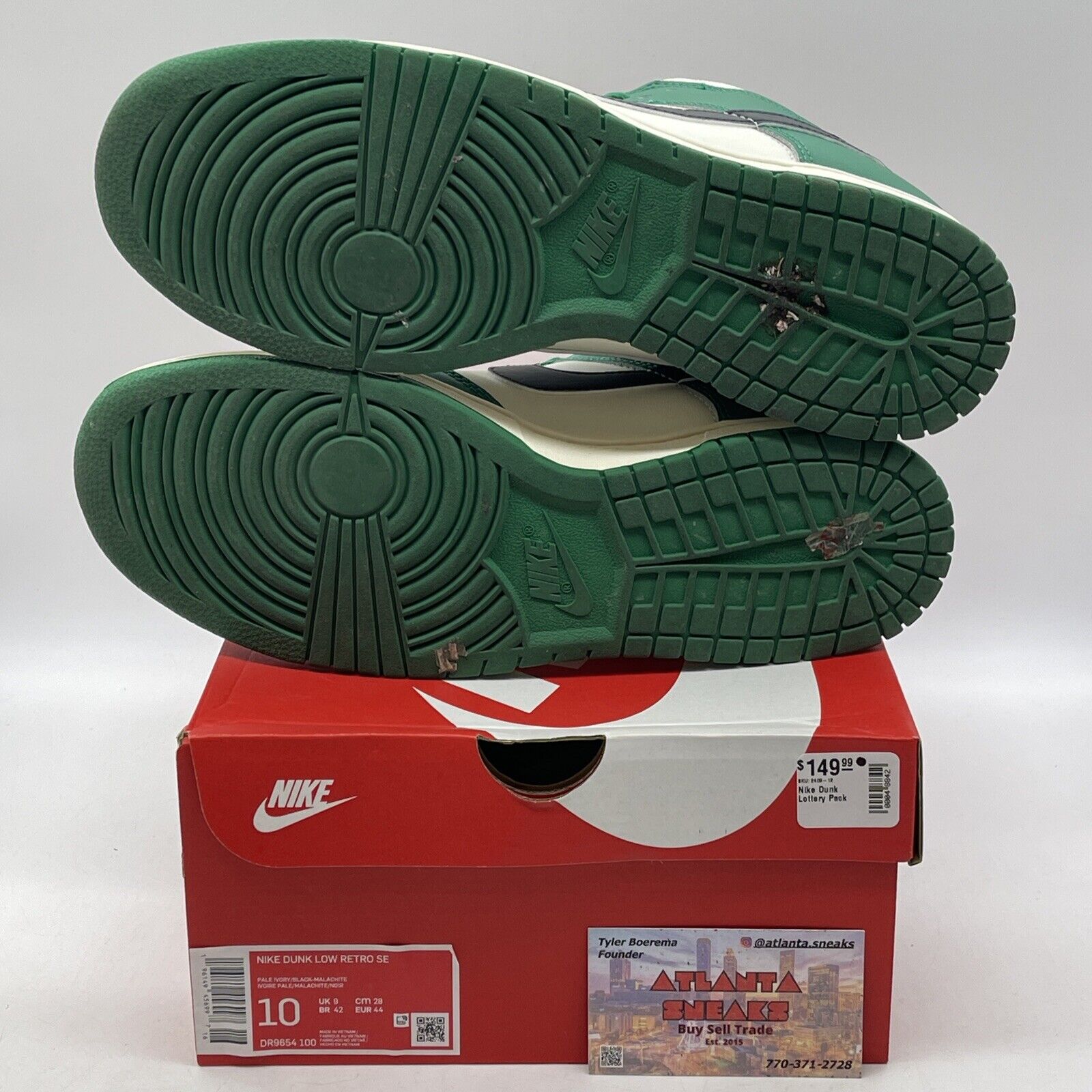 Size 10 - Nike Dunk Low SE Lottery Pack Malachite White Leather  (DR9654-100)