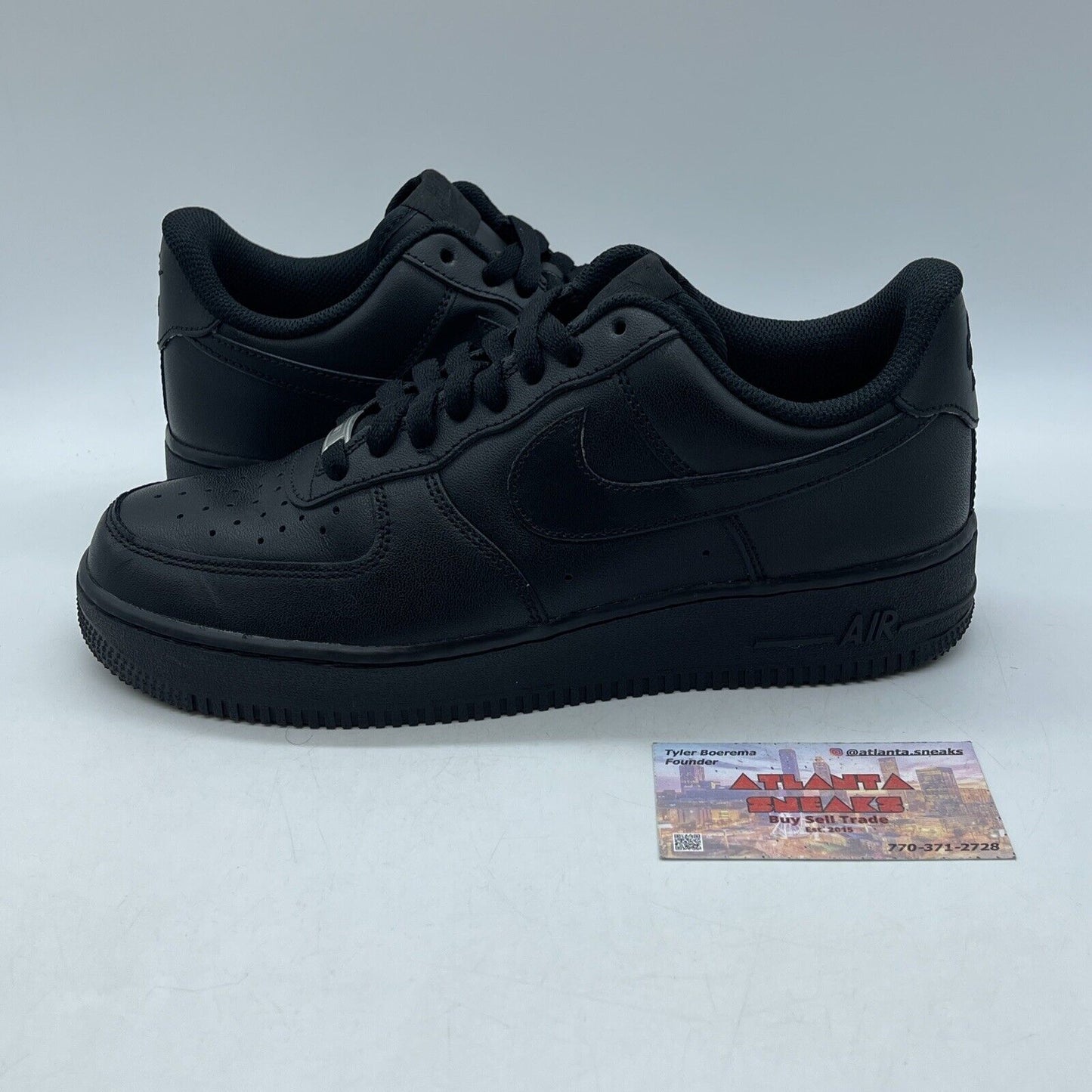 Size 8 - Nike Air Force 1 '07 Low Triple Black Leather (CW2288-001)