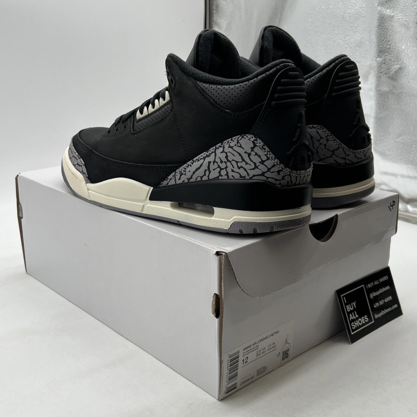 Size 12W - Air Jordan 3 Retro Off Noir W (CK9246-001)
