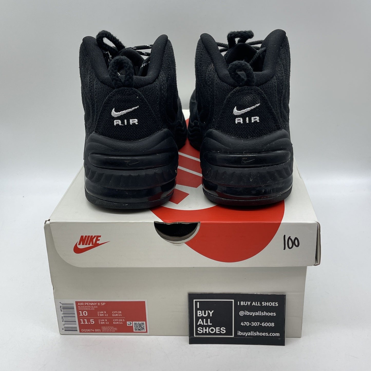 Size 10 - Nike Stussy x Air Penny 2 Black (DQ5674-001)