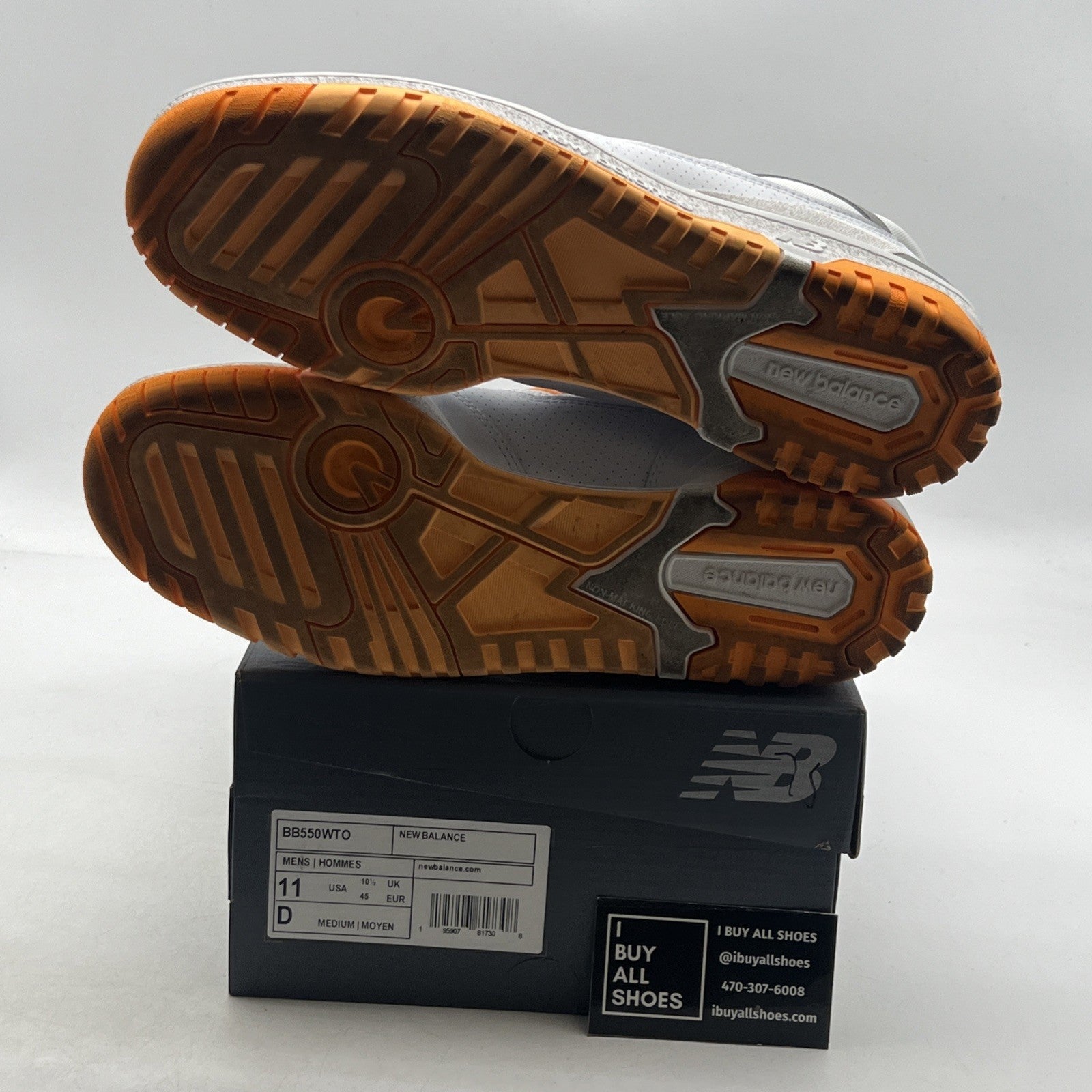 Size 11 - New Balance 550 Lakers Pack - Vibrant Orange (BB550WTO)