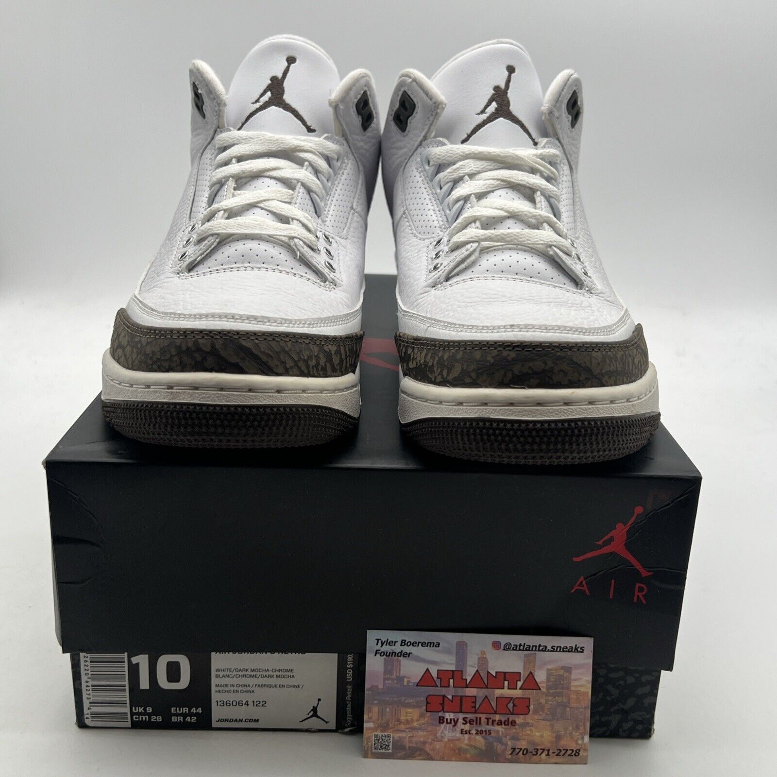 Size 10 - Air Jordan 3 Retro 2018 Mocha (136064-122)