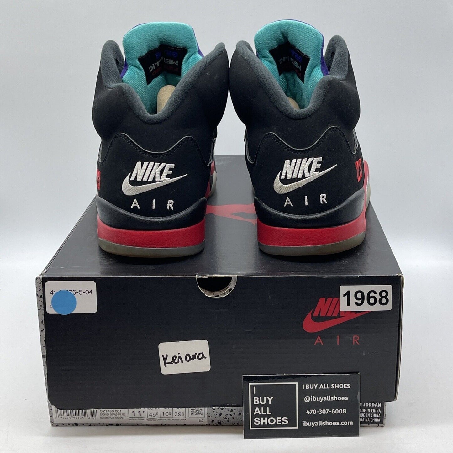 Size 11.5 - Jordan 5 Retro Top 3 Black Red White Purple Suede (CZ1786-001)