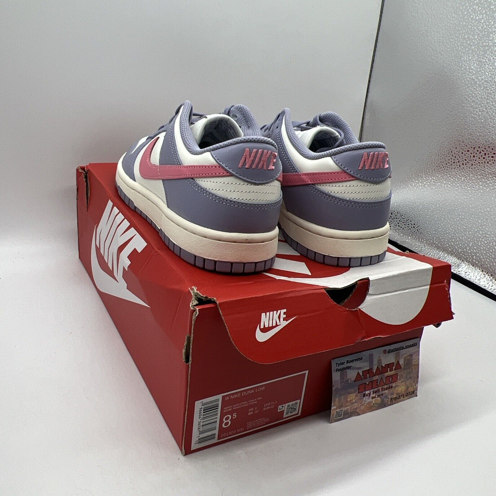 Size 8.5 - Nike Dunk Low Indigo Haze/Coral Chalk/Sail 2023