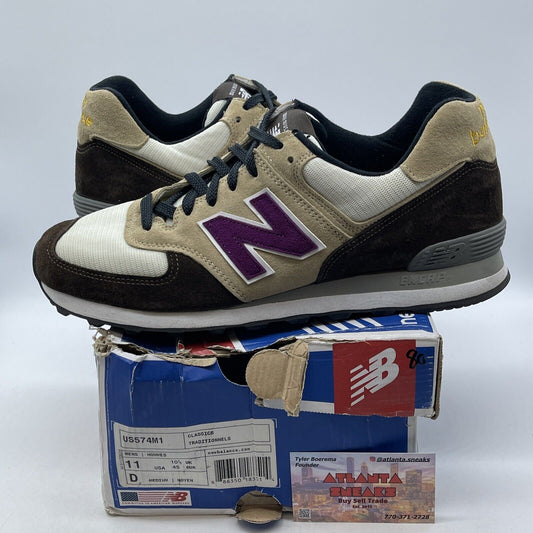 Size 11 - New Balance NB1 574 Custom Multicolor Brown Grey Suede (US574M1)