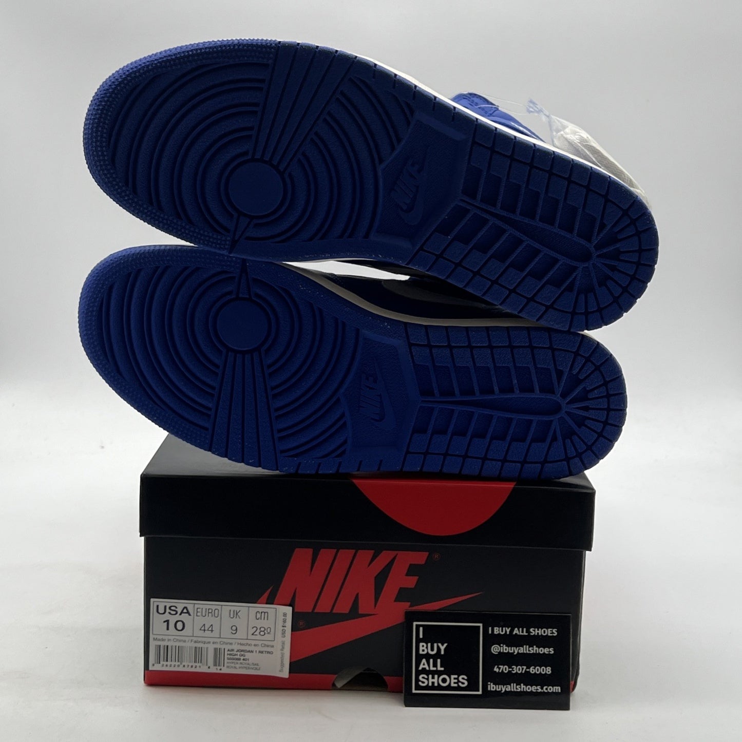 Size 10 - Air Jordan 1 Retro OG High Hyper Royal (555088-401)