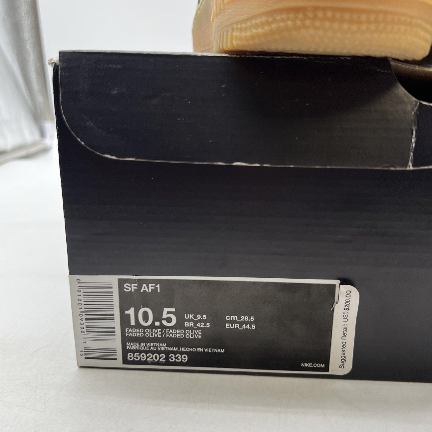 Size 10.5 - Nike SF Air Force 1 Faded Olive (859202-339)