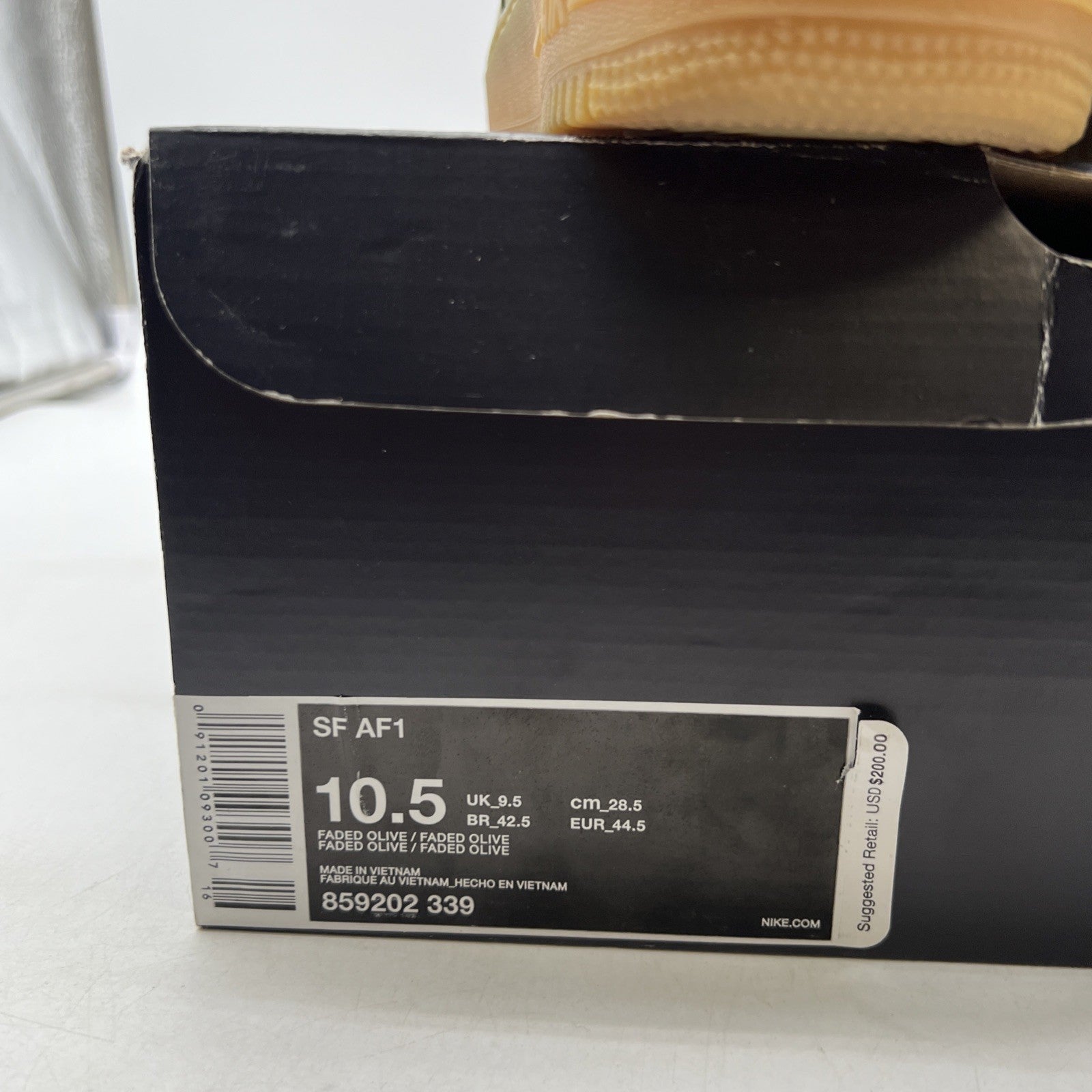 Size 10.5 - Nike SF Air Force 1 Faded Olive (859202-339)