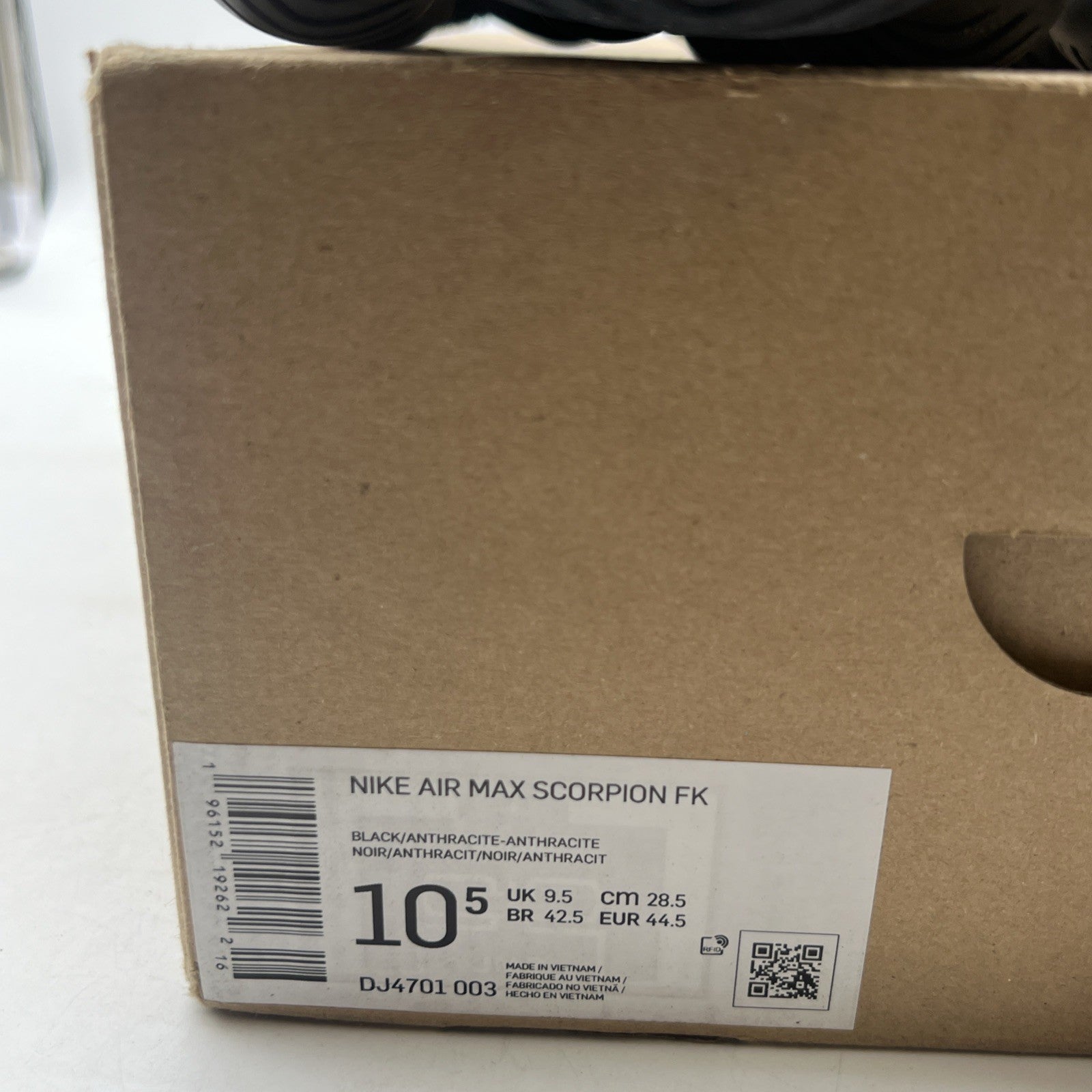 Size 10.5 - Nike Air Max Scorpion Flyknit Triple Black (DJ4701-003)