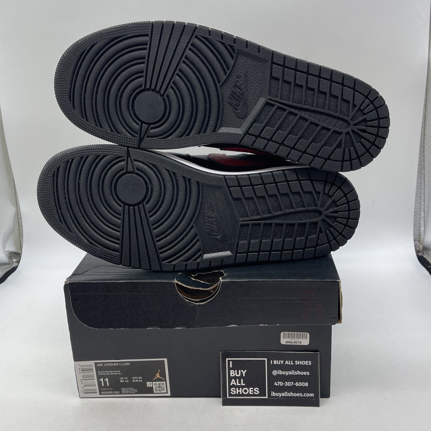 Size 11 - Air Jordan 1 Low White Toe 2022 (553558-063)