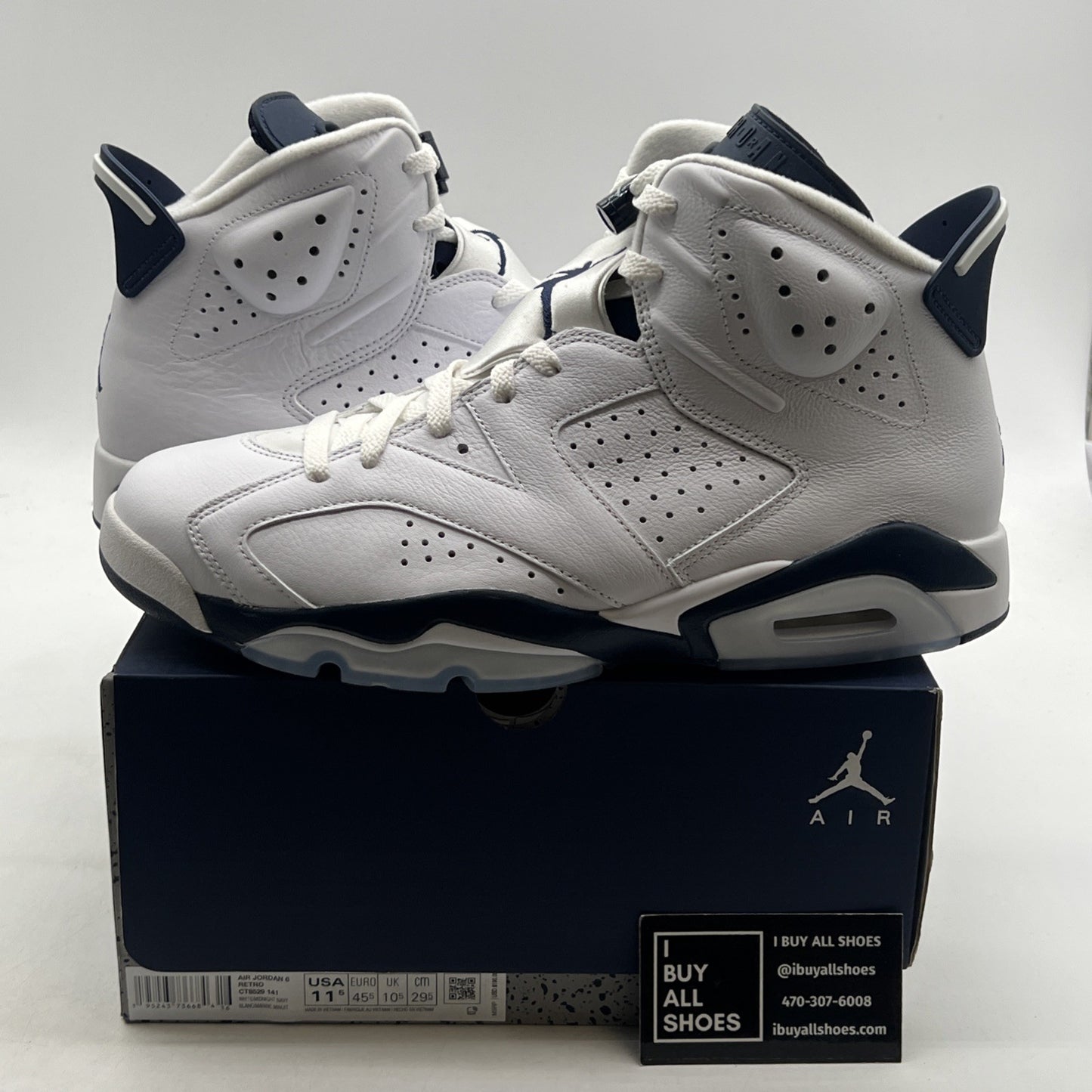Size 11.5 - Air Jordan 6 Retro Midnight Navy (CT8529-141)