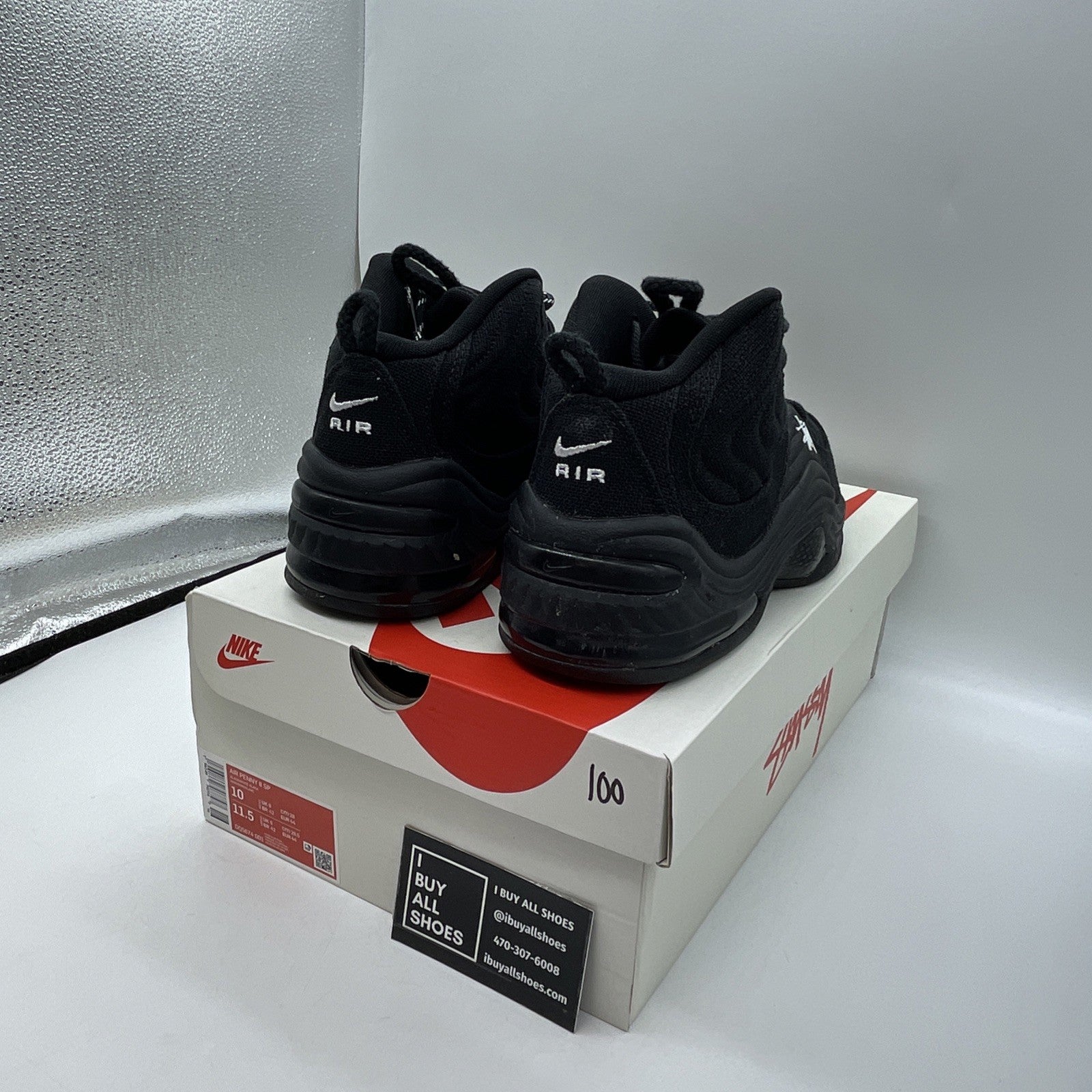 Size 10 - Nike Stussy x Air Penny 2 Black (DQ5674-001)