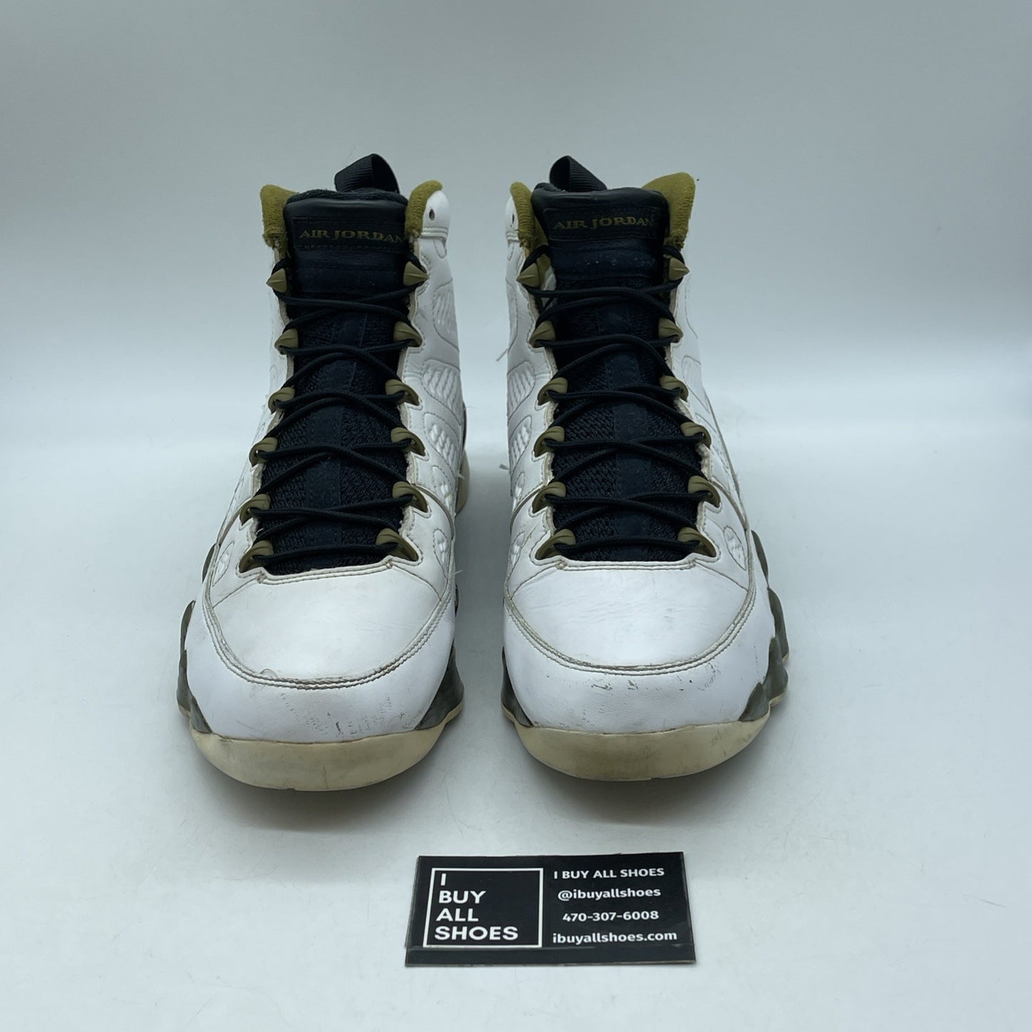 Size 11.5 - Air Jordan 9 Retro Statue White Green Leather (302370-109)