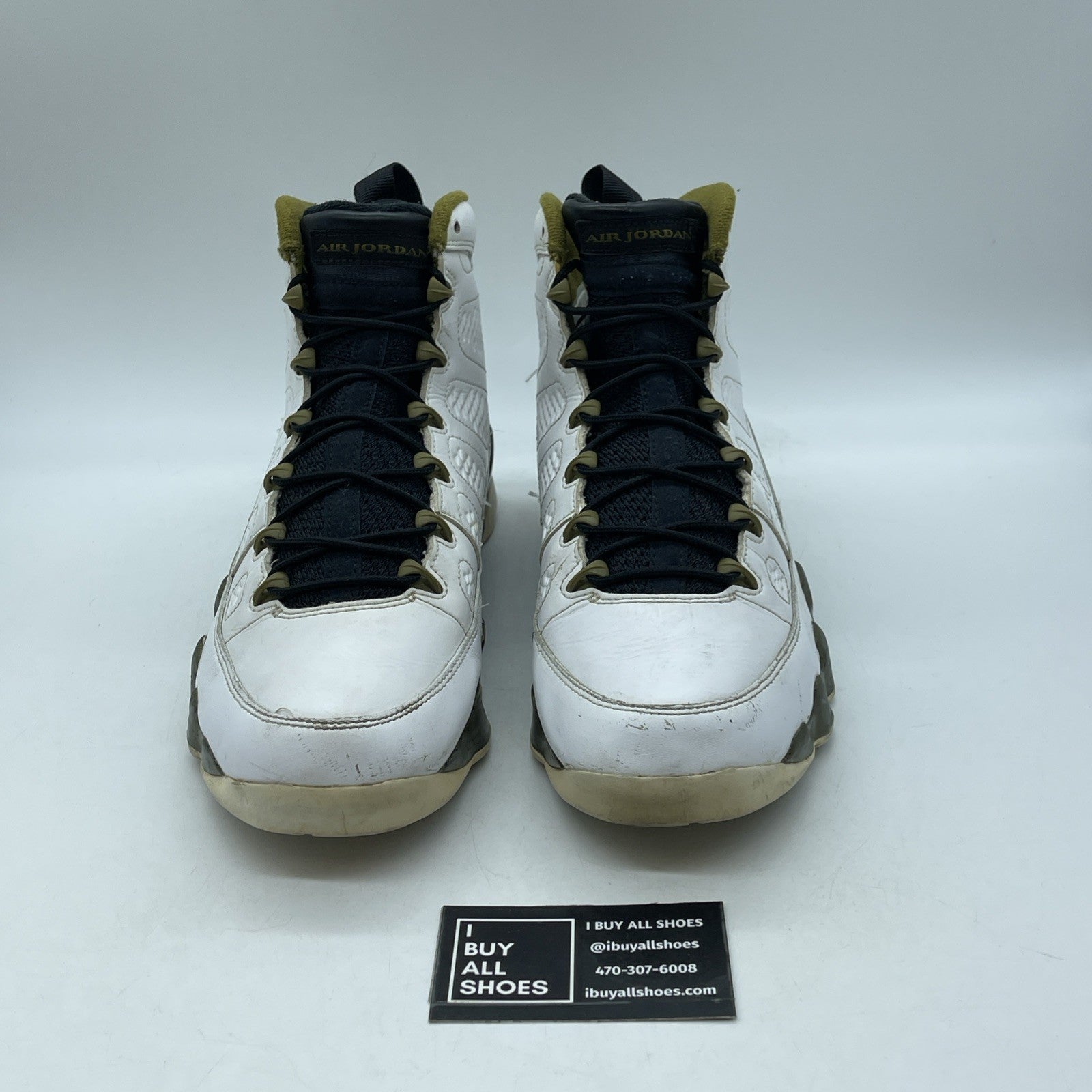 Size 11.5 - Air Jordan 9 Retro Statue White Green Leather (302370-109)