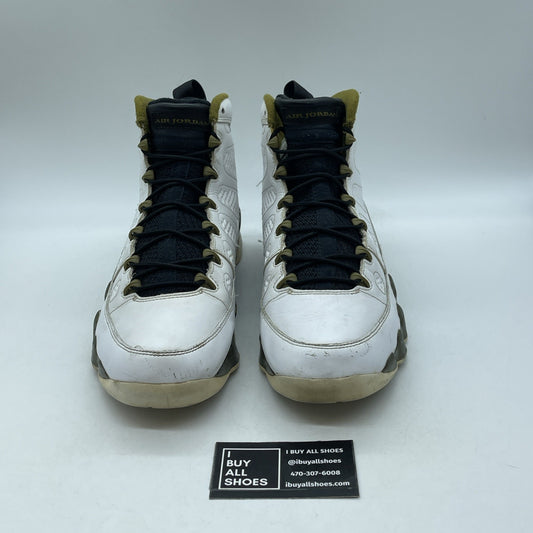 Size 11.5 - Air Jordan 9 Retro Statue White Green Leather (302370-109)