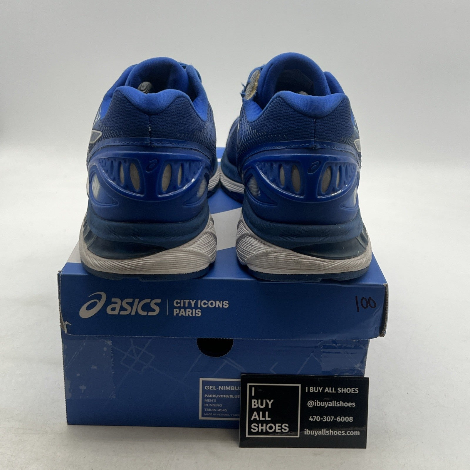Size 11.5W - Asics Gel Nimbus 20 2018 Paris Marathon Running (T8B3N-4545)