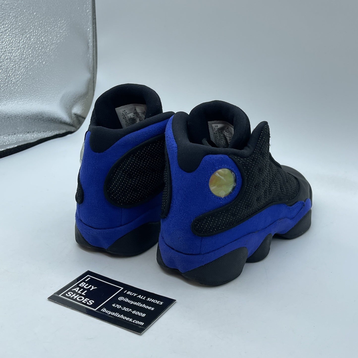 Size 3.5Y (GS) - Jordan 13 Retro Mid Hyper Royal Blue Black Suede (884129-040)
