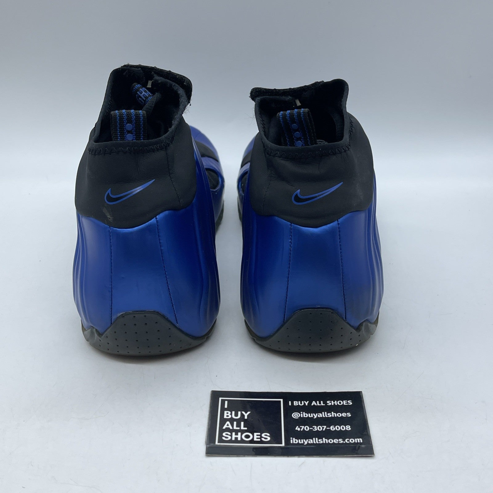 Size 11.5 - Nike Air Flightposite One Dark Neon Royal Black (AO9378-500)