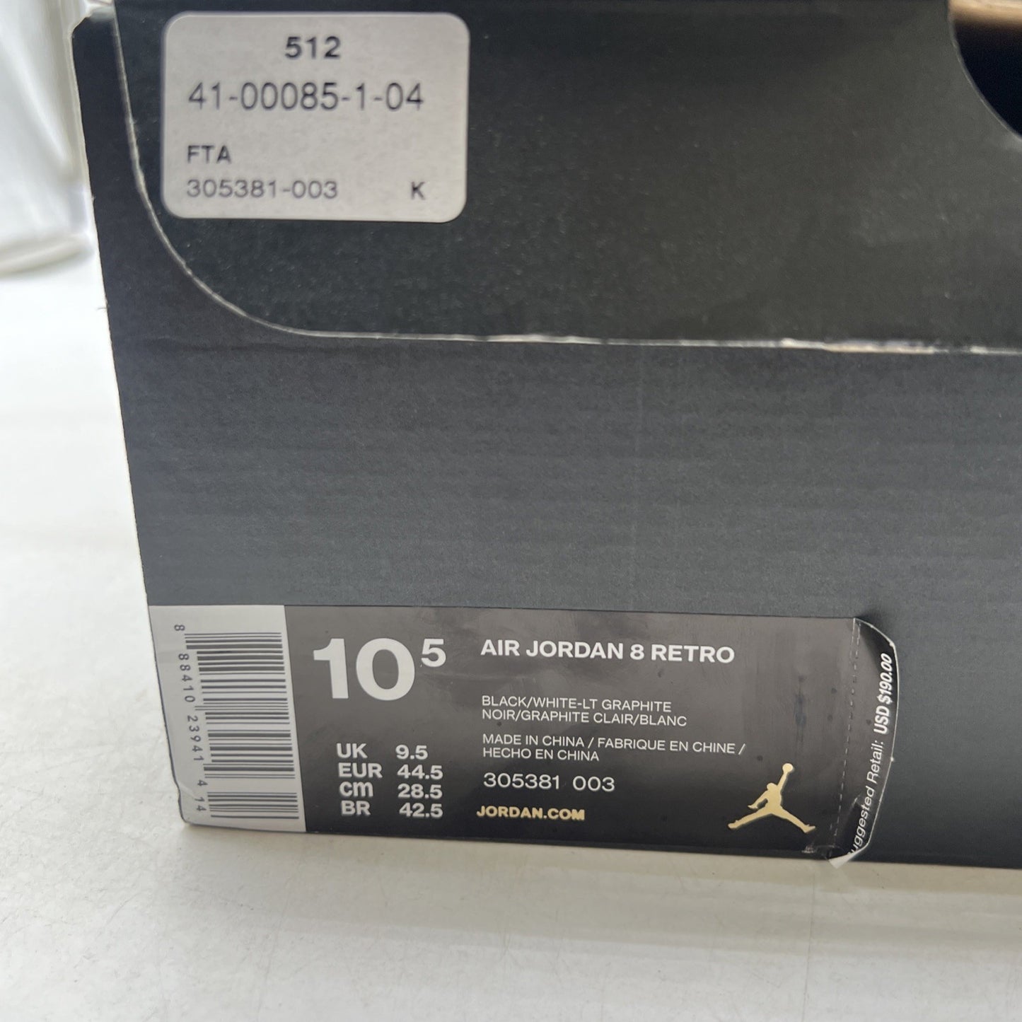 Size 10.5 - Air Jordan 8 Retro 2015 Chrome (305381-003)