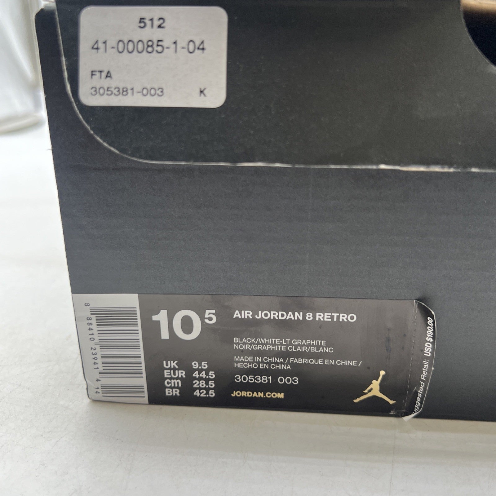 Size 10.5 - Air Jordan 8 Retro 2015 Chrome (305381-003)