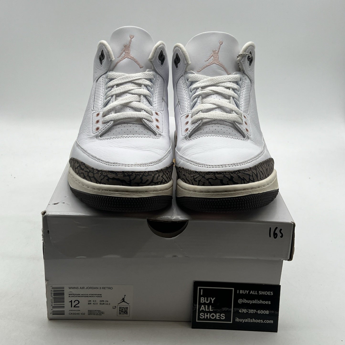 Size 12W - Air Jordan 3 Retro Neapolitan White Brown Pink (CK9246-102)