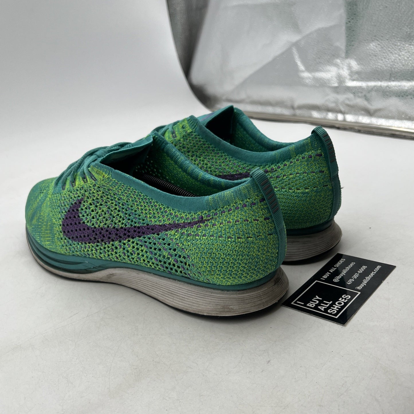 Size 14 - Nike Flyknit Racer Hulk (526628-306)