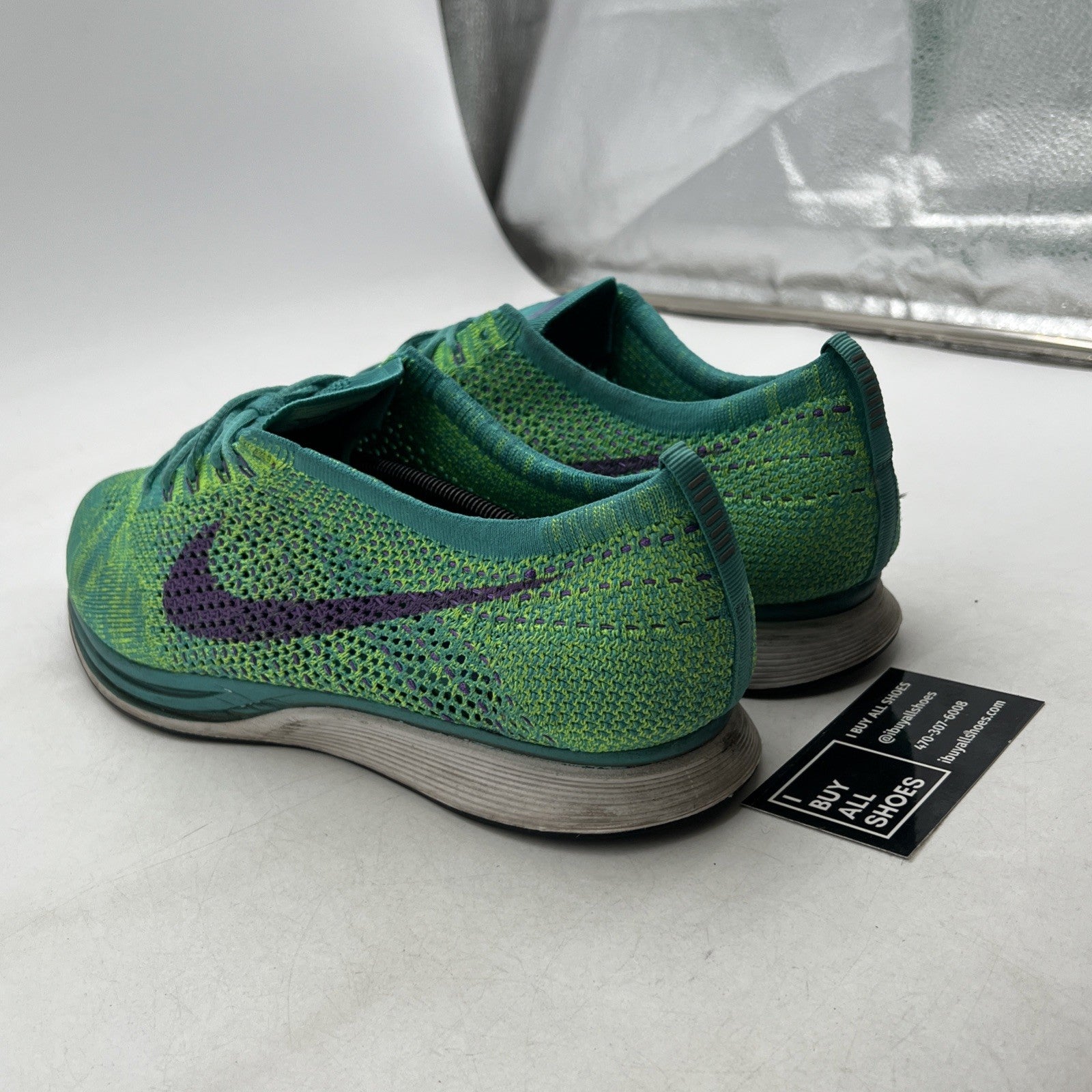 Size 14 - Nike Flyknit Racer Hulk (526628-306)