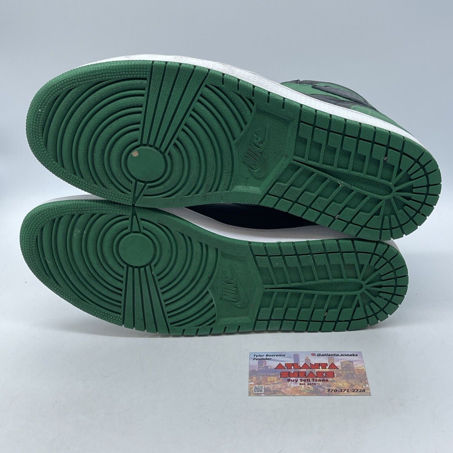 Size 12 - Jordan 1 Retro OG High Pine Green 2.0 Black Leather (555088-030)