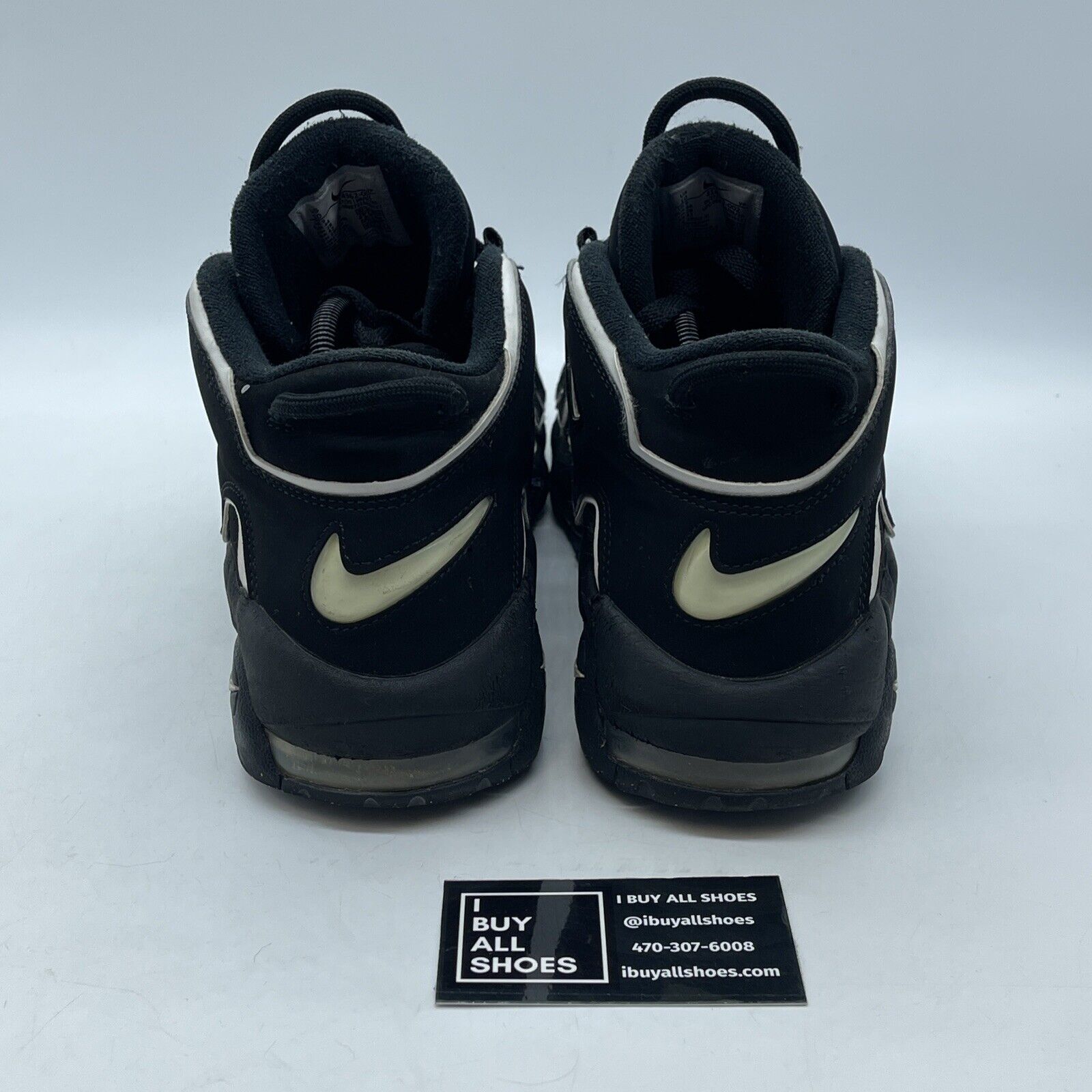 Size 10 - Nike Air More Uptempo Release Black White Suede (414962-002)