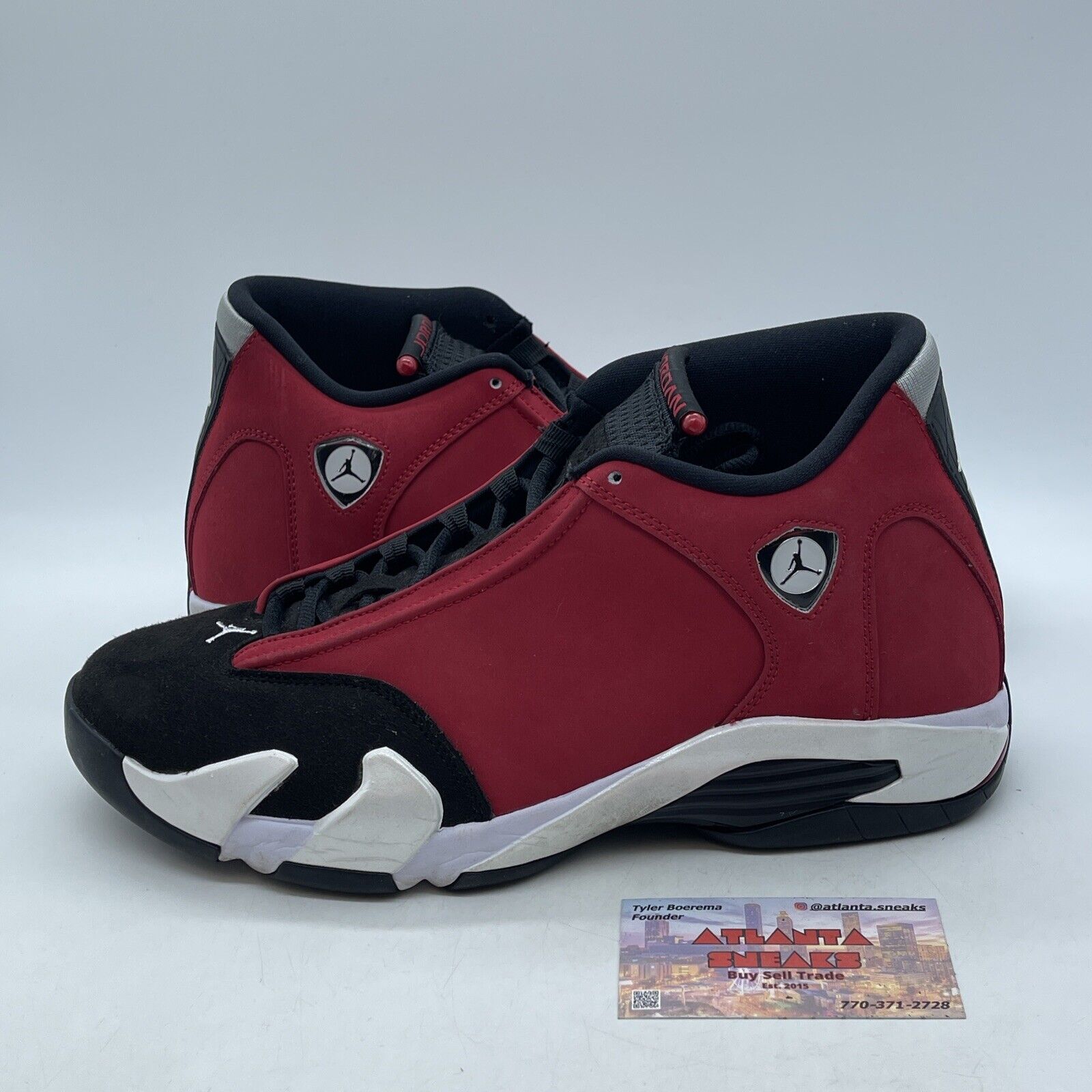 Size 10 - Air Jordan 14 Retro Gym Red Black Suede White (487471-006)