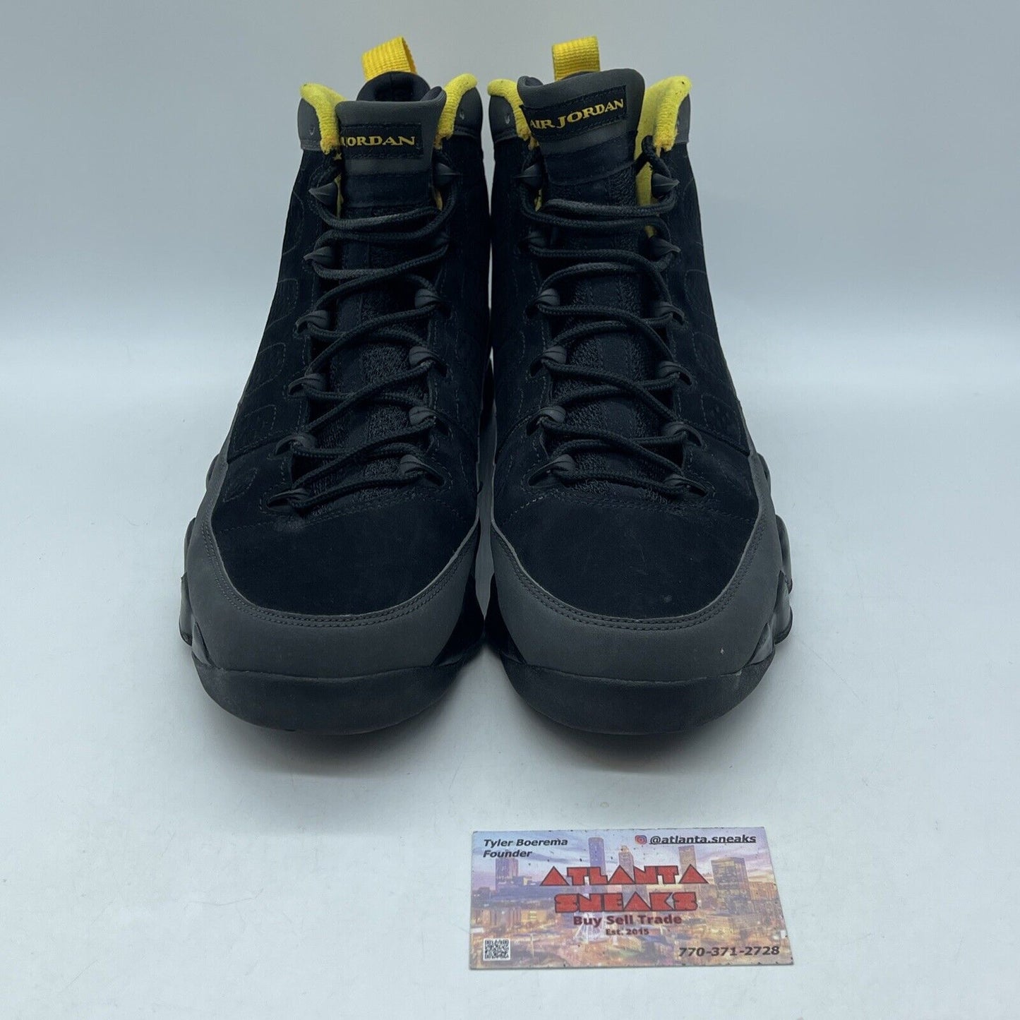 Size 11 - Jordan 9 Retro Black Suede Yellow Grey (CT8019-070)