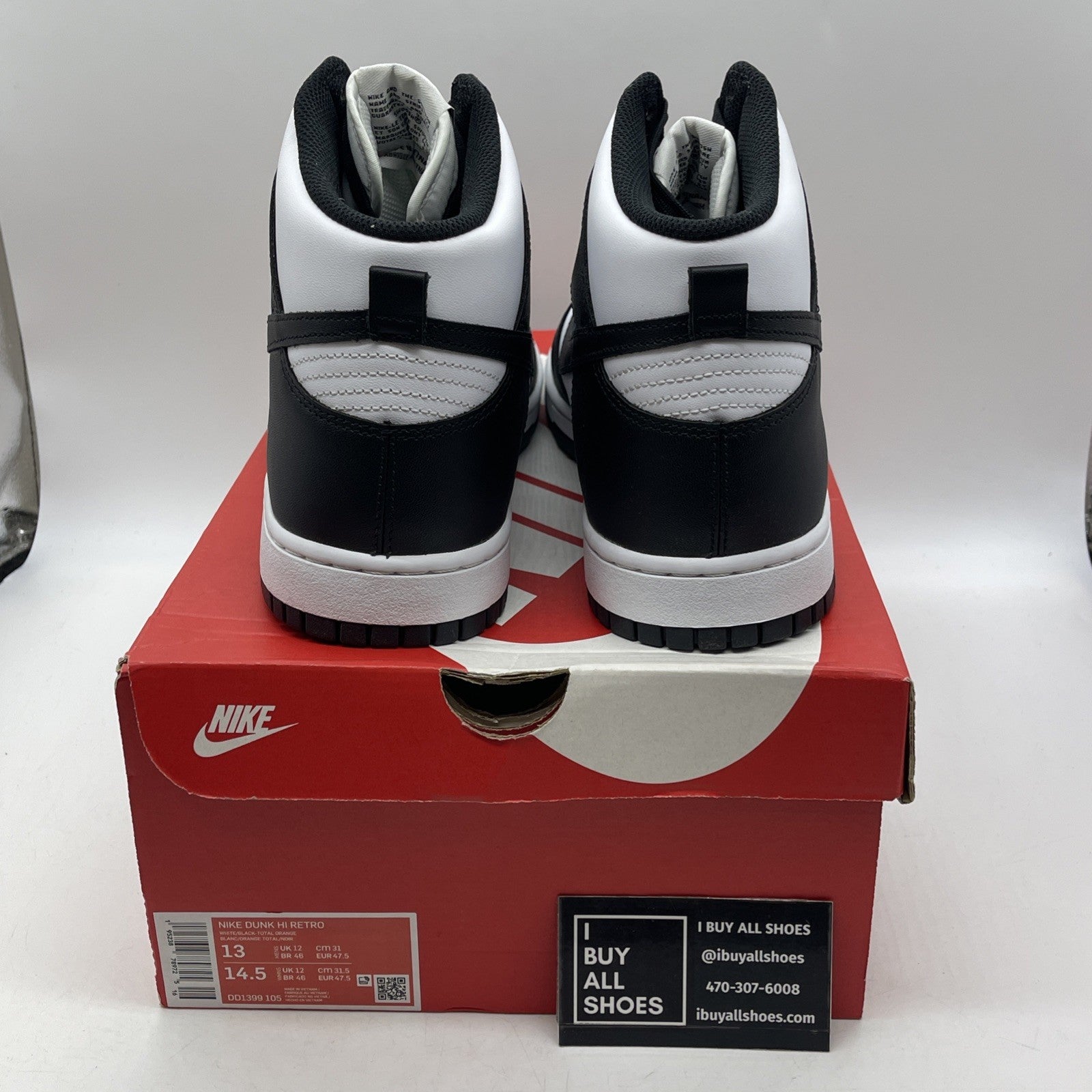 Size 13 - Nike Dunk High Black White (DD1399105)