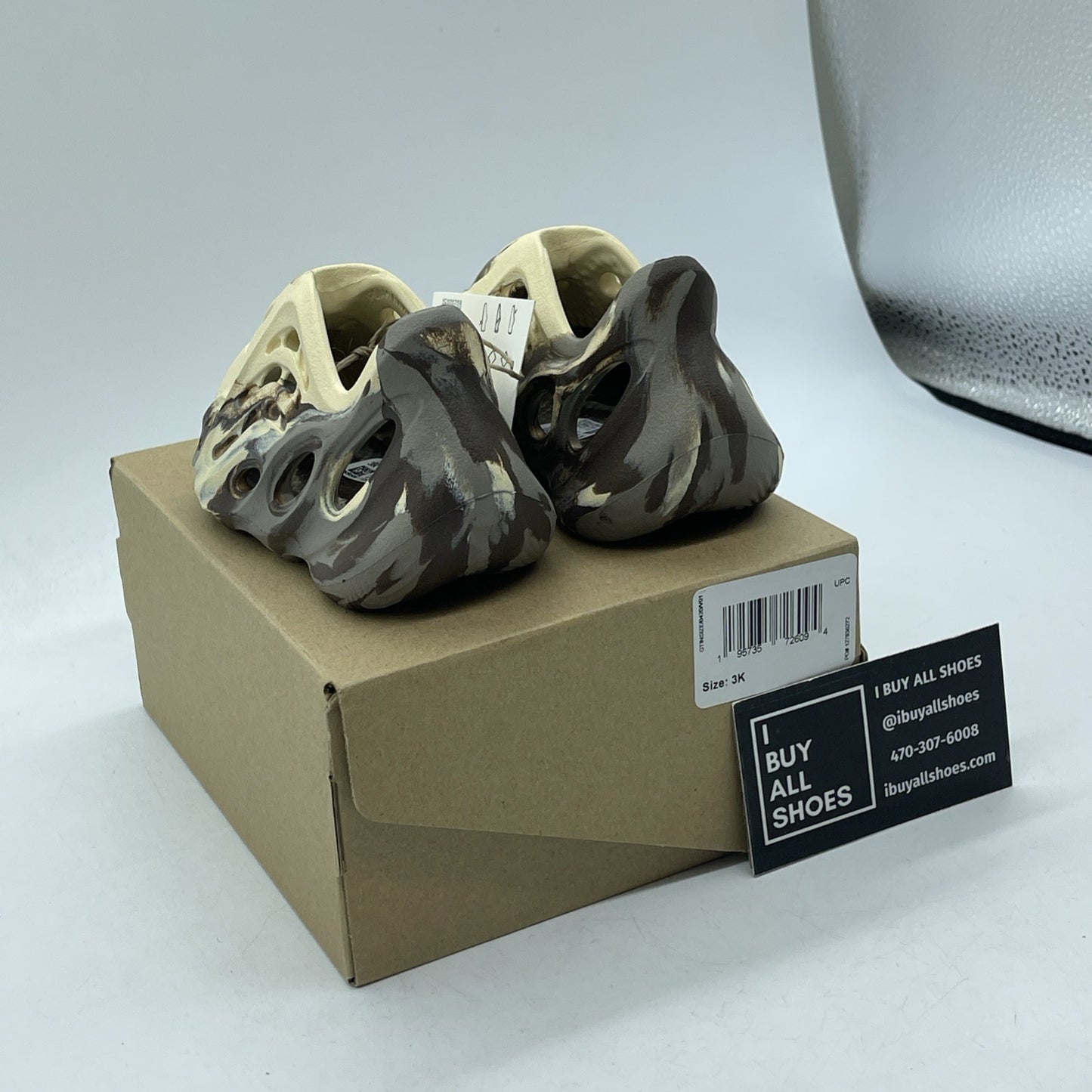 Size 3K - adidas  Yeezy Foam Runner Brown Rubber (GY116)