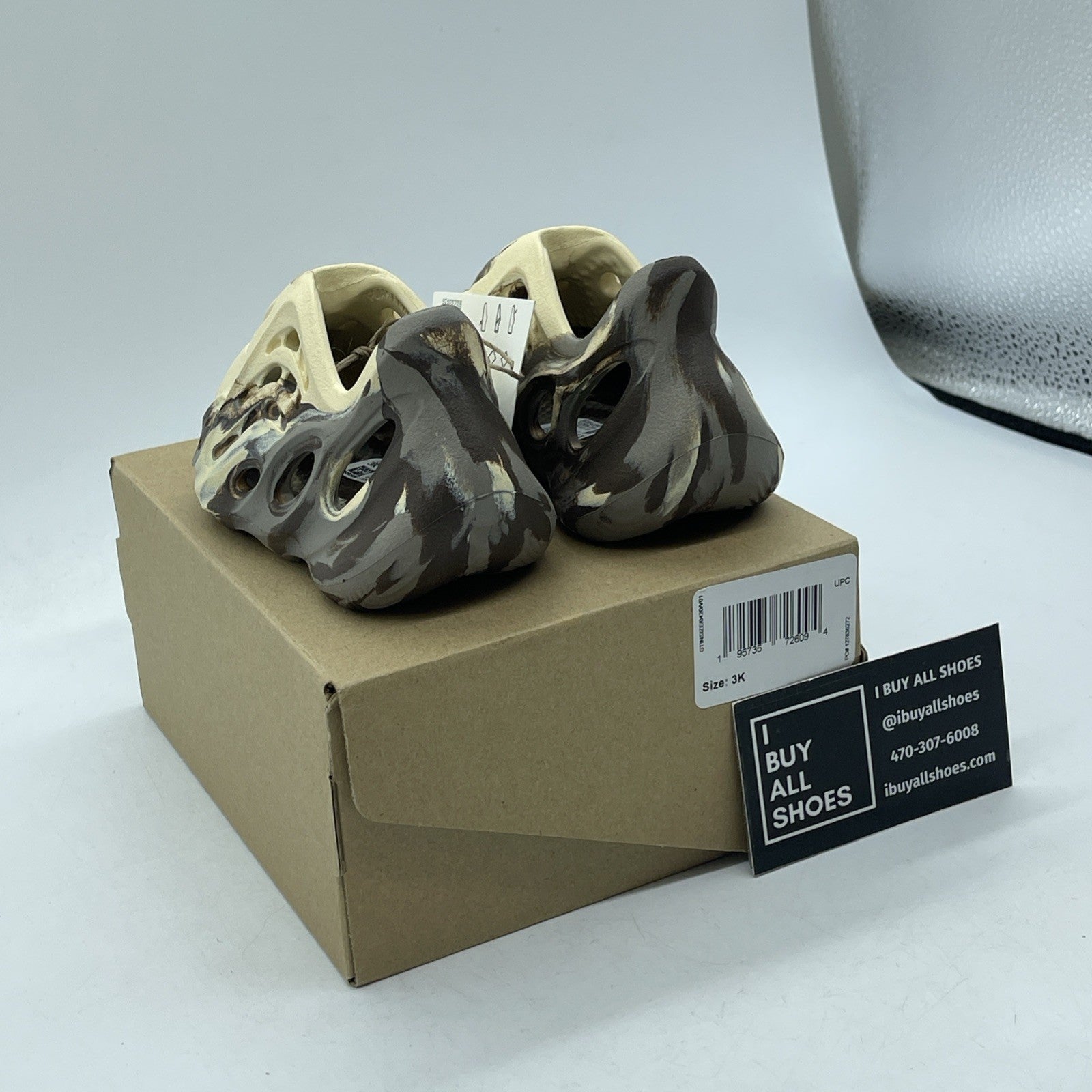 Size 3K - adidas  Yeezy Foam Runner Brown Rubber (GY116)