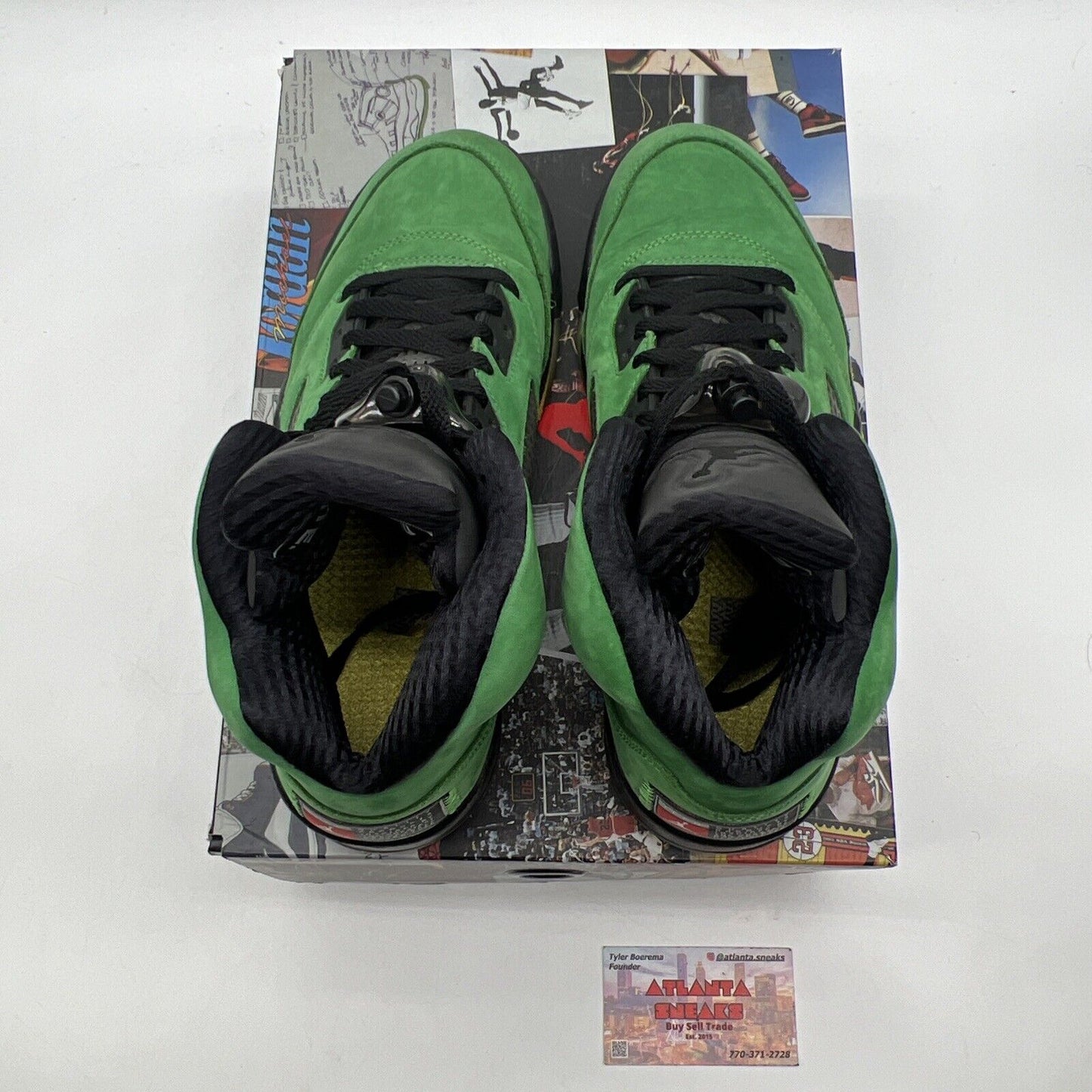 Size 9 - Jordan 5 Retro SE Oregon 2020 Black Yellow Suede Green (CK6631-307)