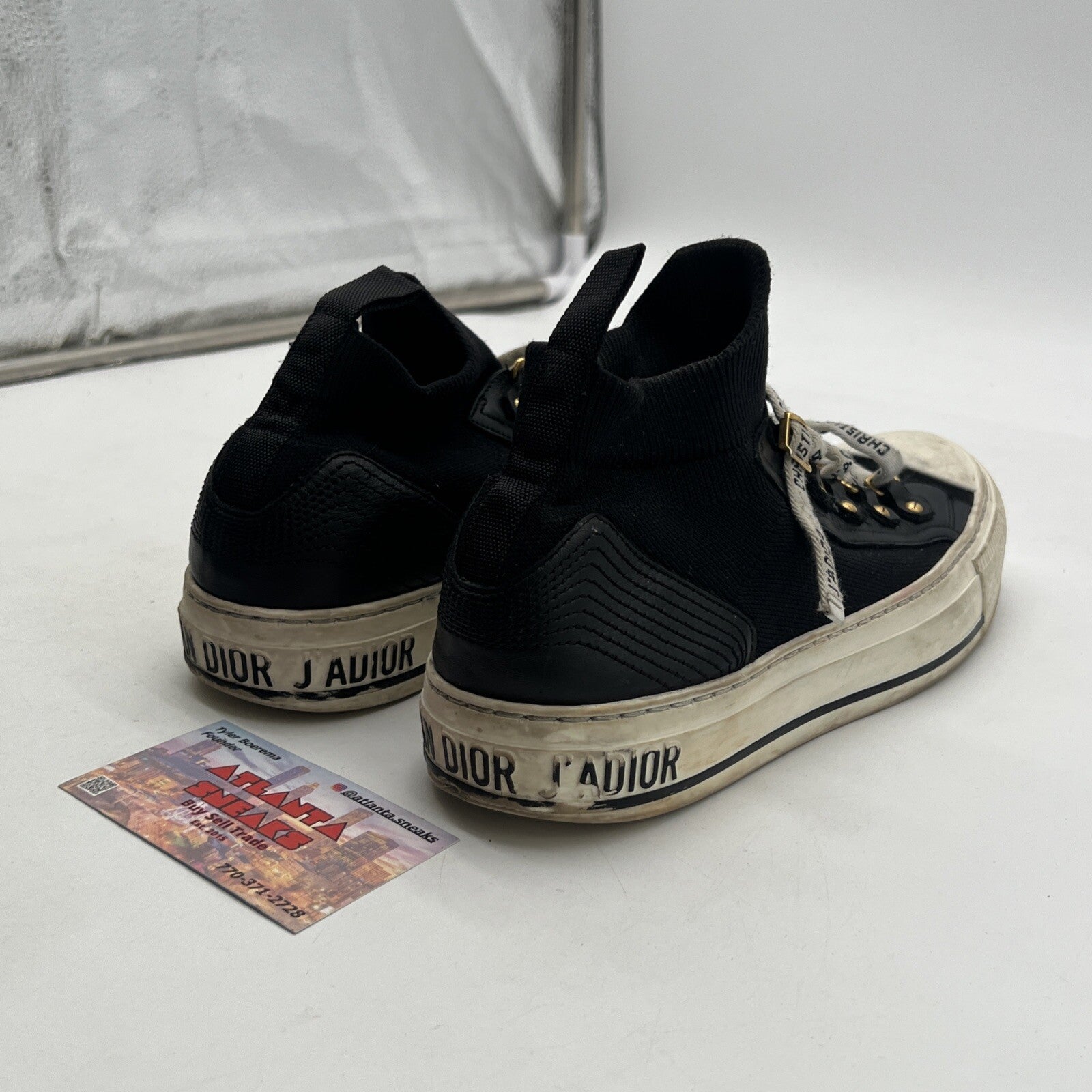 Size 5.5 - Christian Dior Walk N Dior Technical Knit Sneakers Black